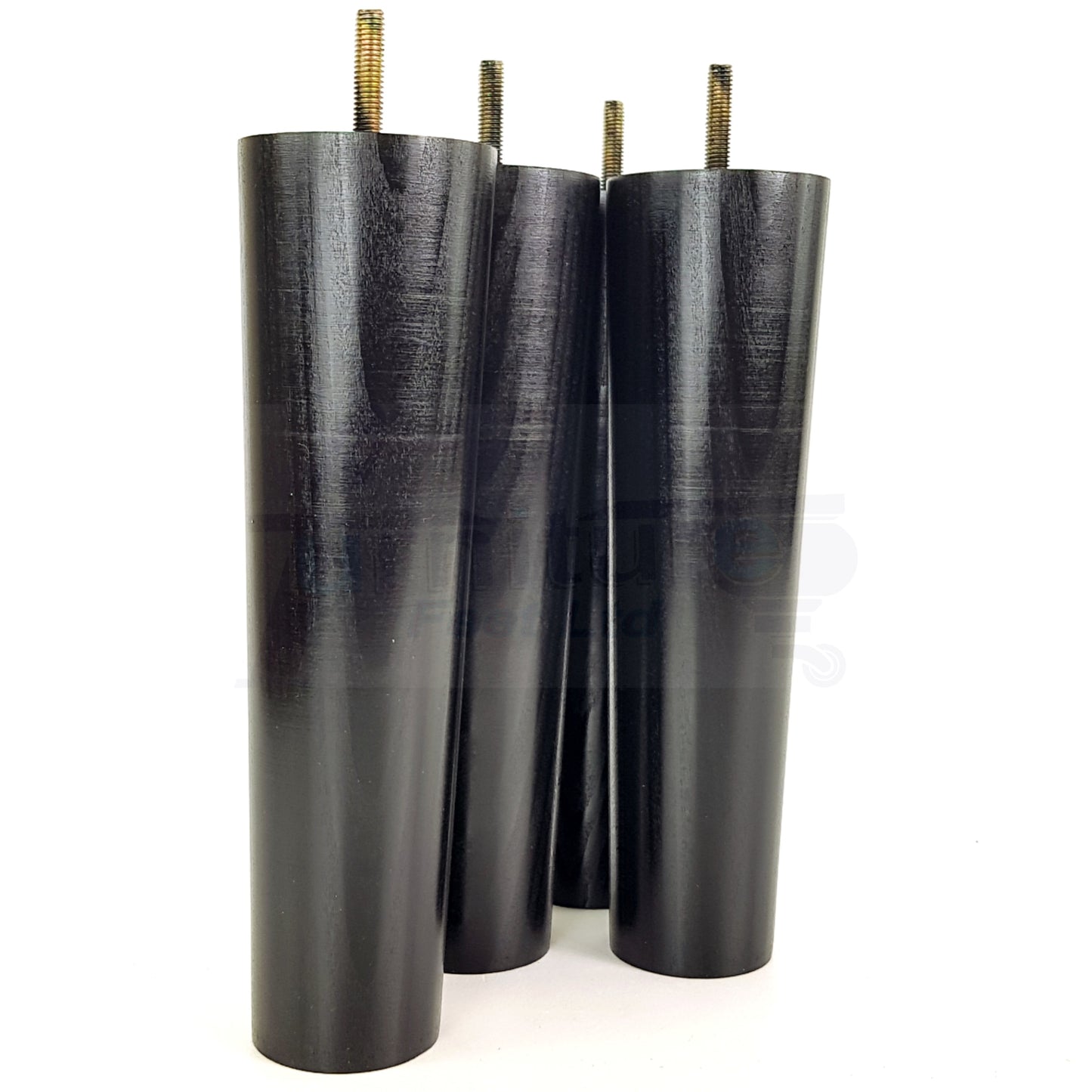 4 Furniture Legs Replacement Feet 230mm Chairs Settee & Cabinets M8 Thread Black