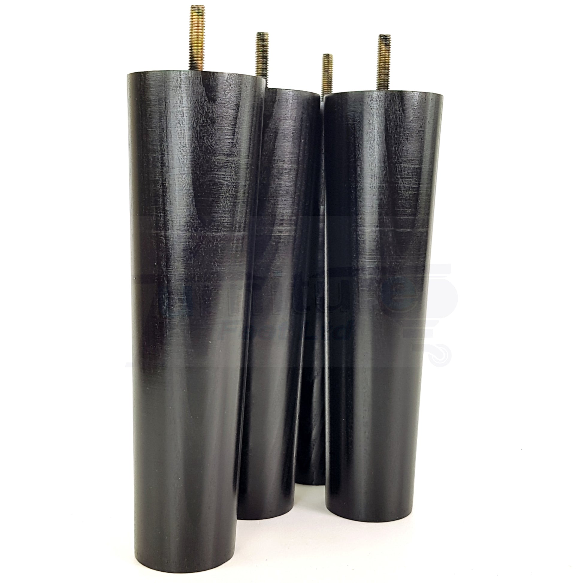 4 Furniture Legs Replacement Feet 230mm Chairs Settee & Cabinets M8 Thread Black