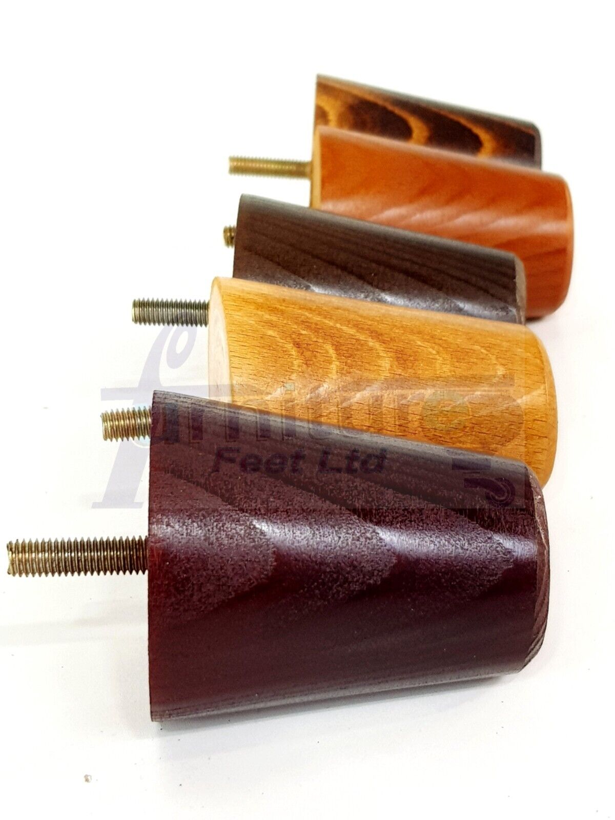 4x Solid Wood Turned Furniture Legs Replacement Bun Feet 75mm High Chairs Stools Sofa's Beds Settee M8