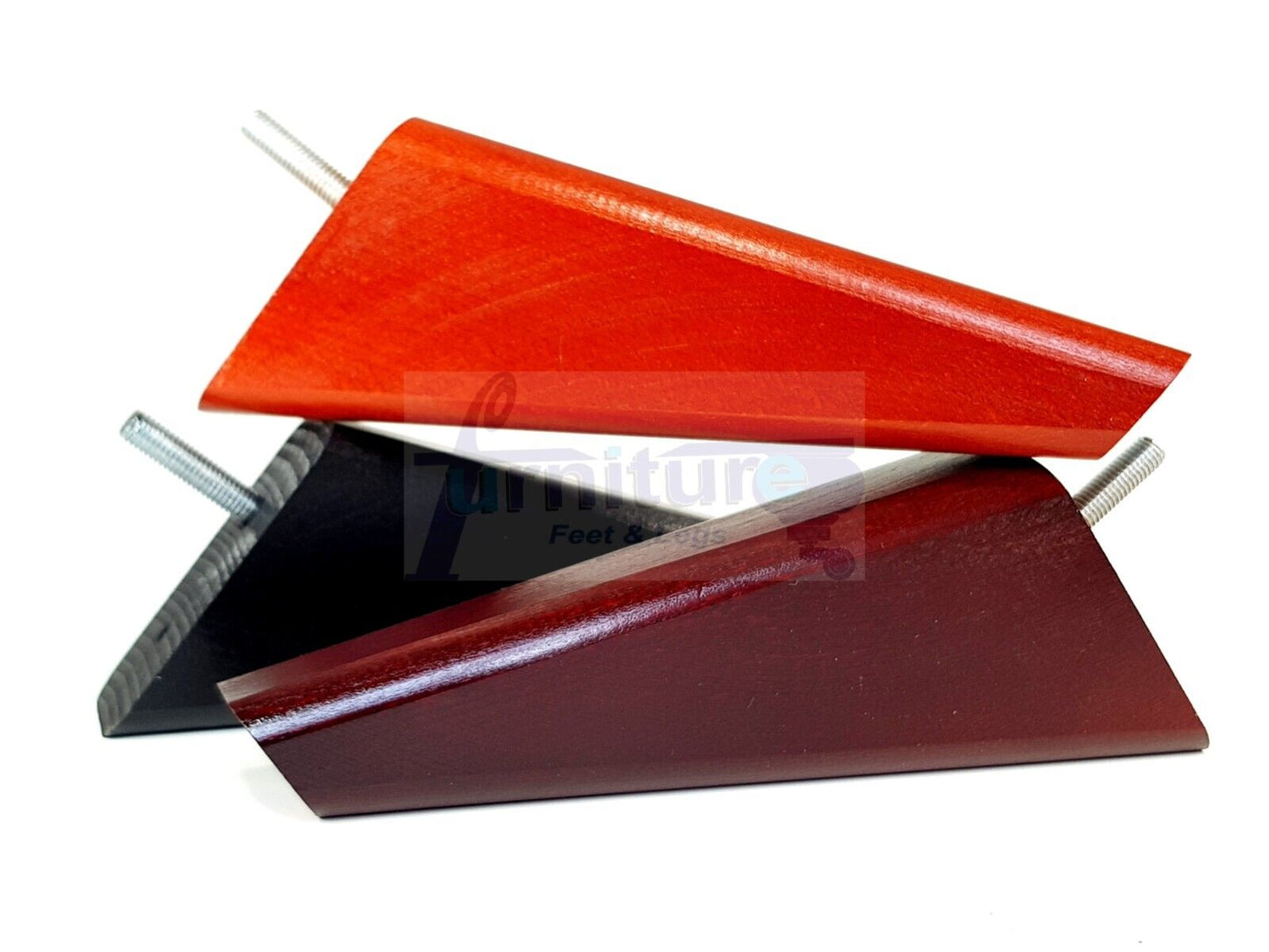 4 Replacement Tapered Feet 155mm High Wood Angled Furniture Legs 6 Inches Tall Chairs Stools Sofa's Beds Settee Cabinets M8