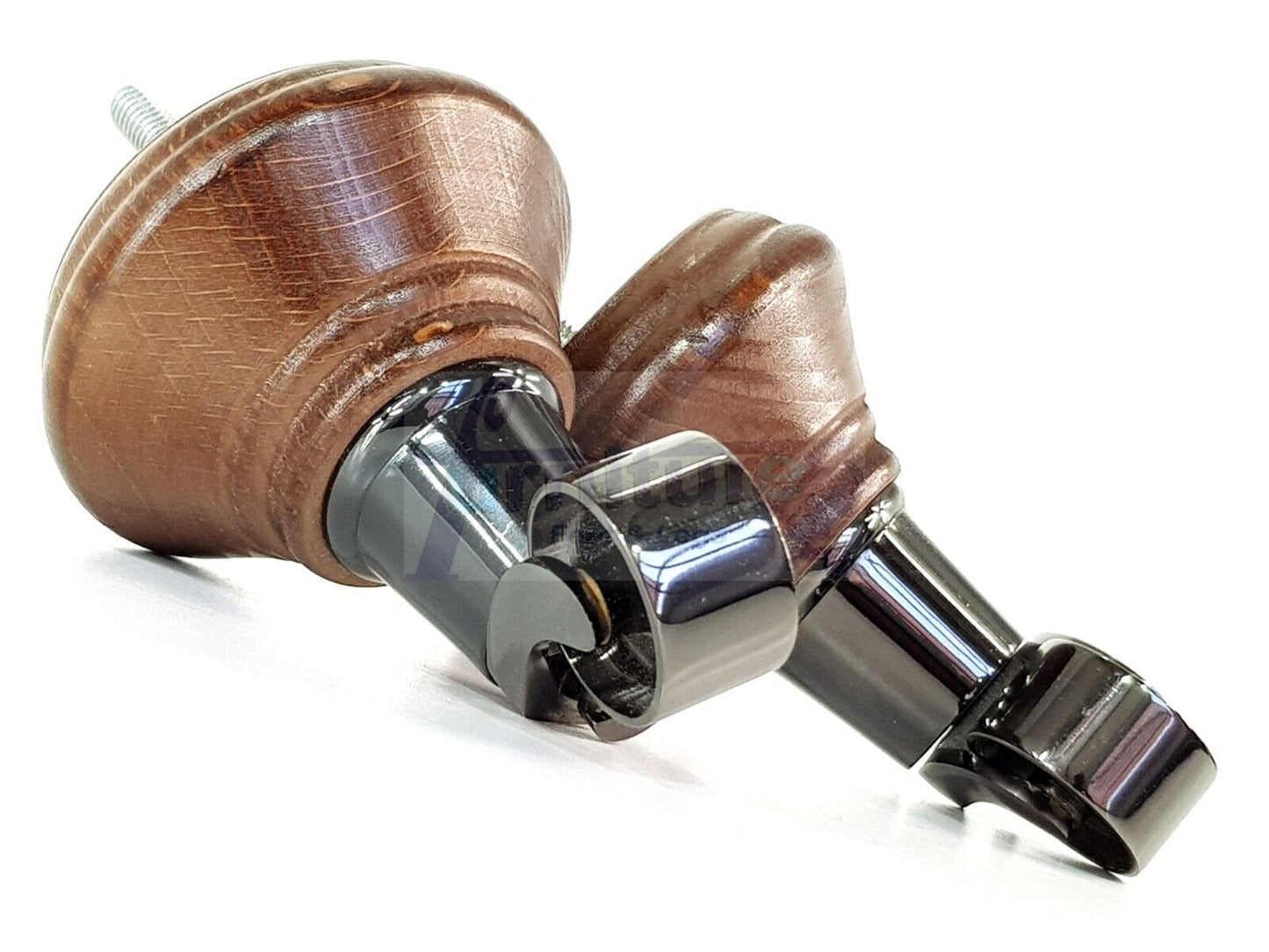 4x Antique Mahogany Stain Wooden Furniture Sofa Legs M8 With Castors Replacment Chair Settee Feet 115mm - 125mm High