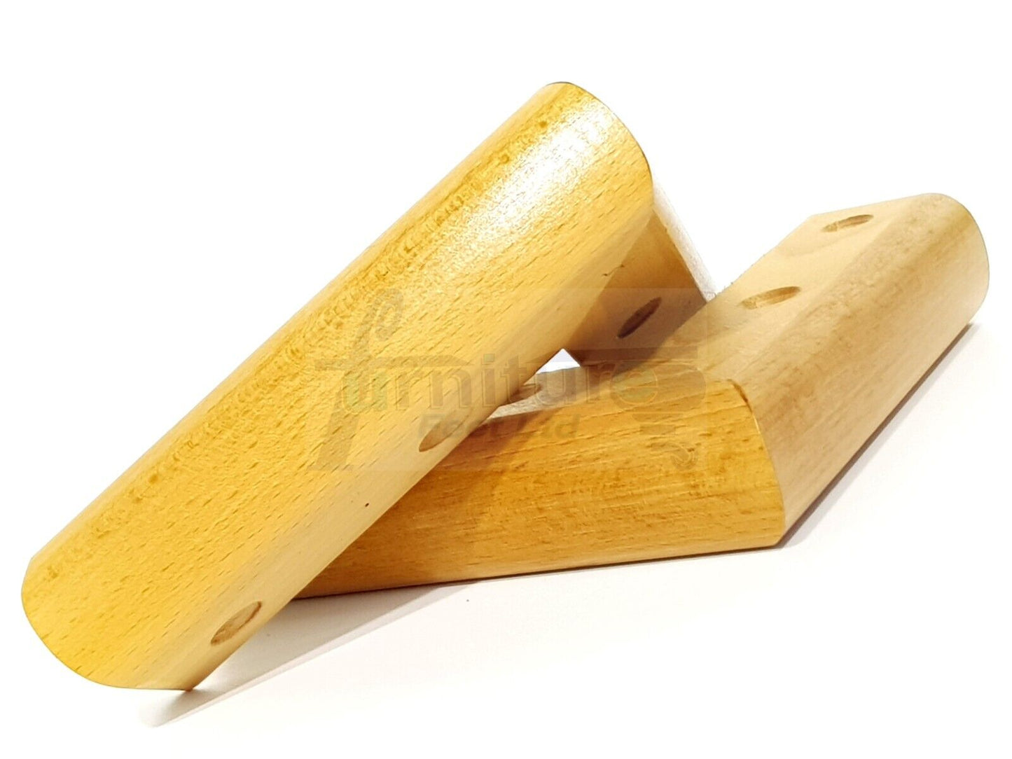 Set Of 4 Wooden Corner Furniture Feet 40mm High Replacement Sofa Chair Legs Self-Fixing: Oak