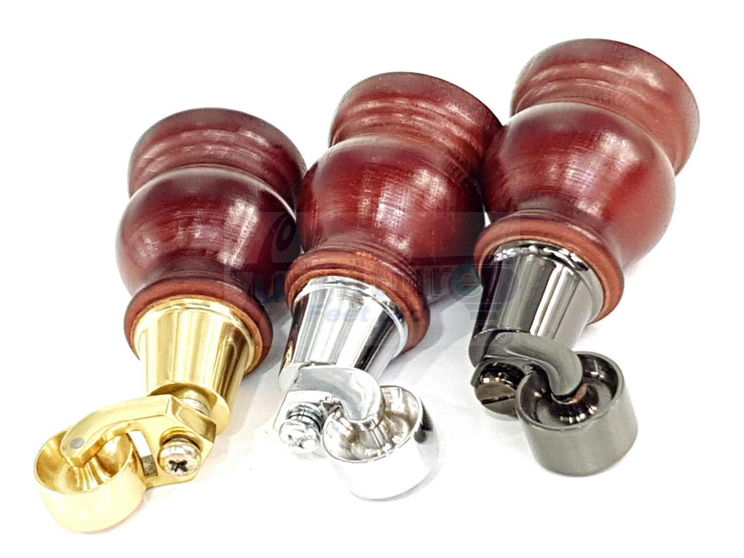 Set Of 4 Turned Wood Furniture Legs With140mm High Castor 8mm Thread For Chairs Settees & Cabinets