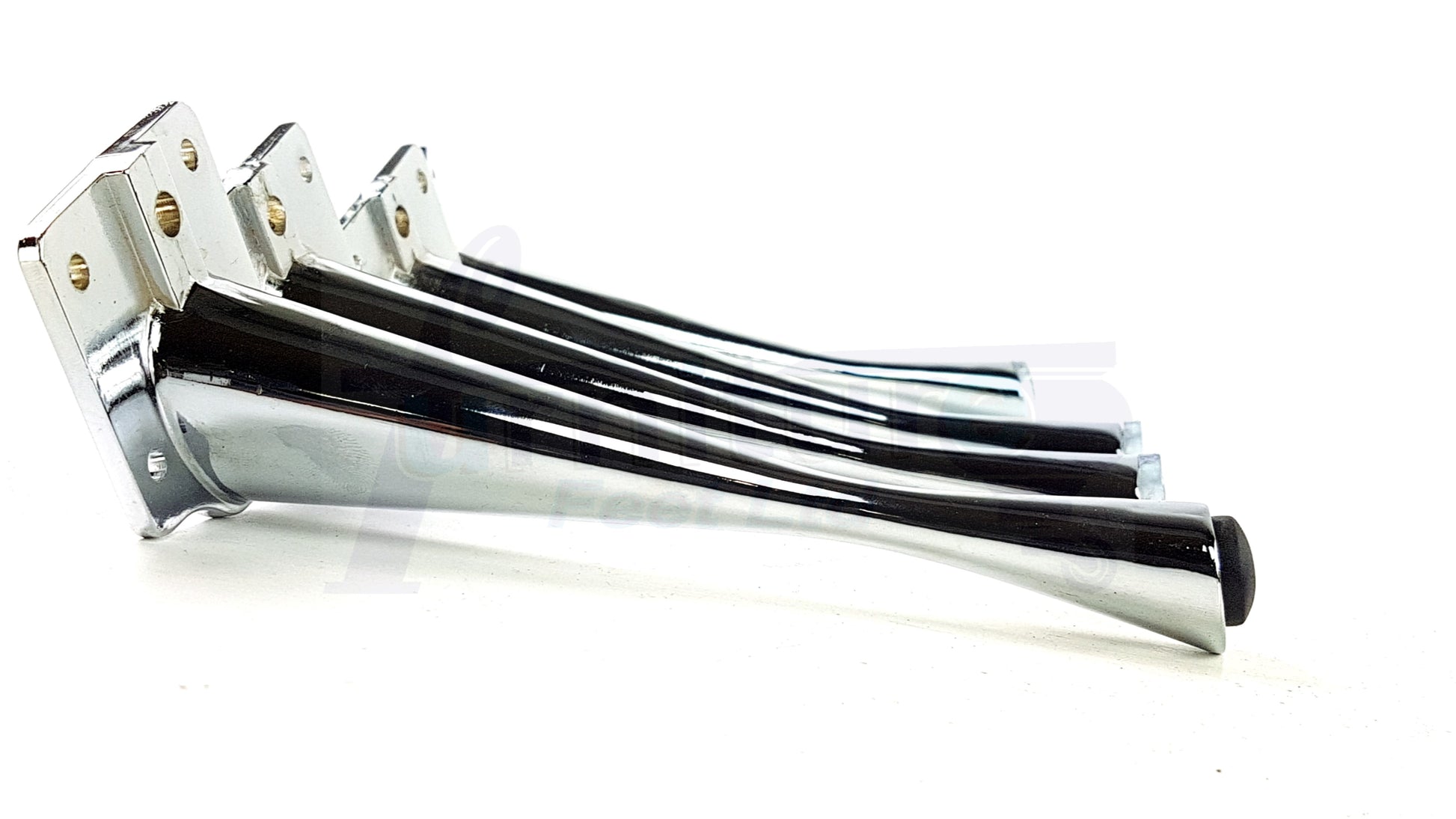 4x Metal Furniture Legs Chrome 170mm High Self-Fix Modern Feet Sofa Chair Cabinet Table