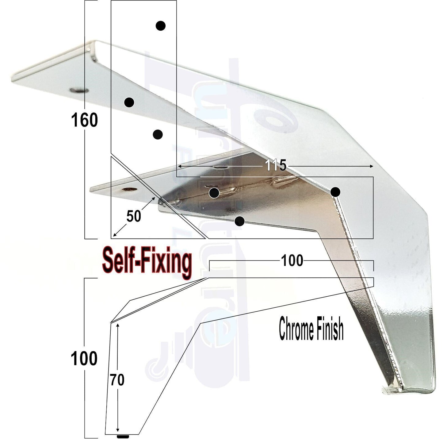 4 Silver Chrome Metal Legs 100mm High Replacement Feet Cabinet Sofa Chair Stool