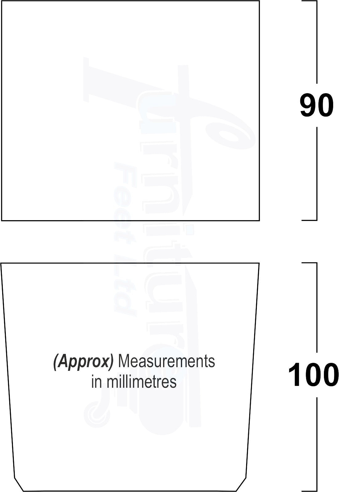 4x Solid Wood Square Furniture Legs Block Replacement Feet 100mm M10 Thread