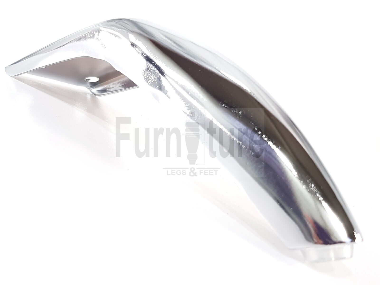 4x Chrome Metal Legs 130mm Replacement Feet Cabinet Sofa Chair Settee (Self-Fix)