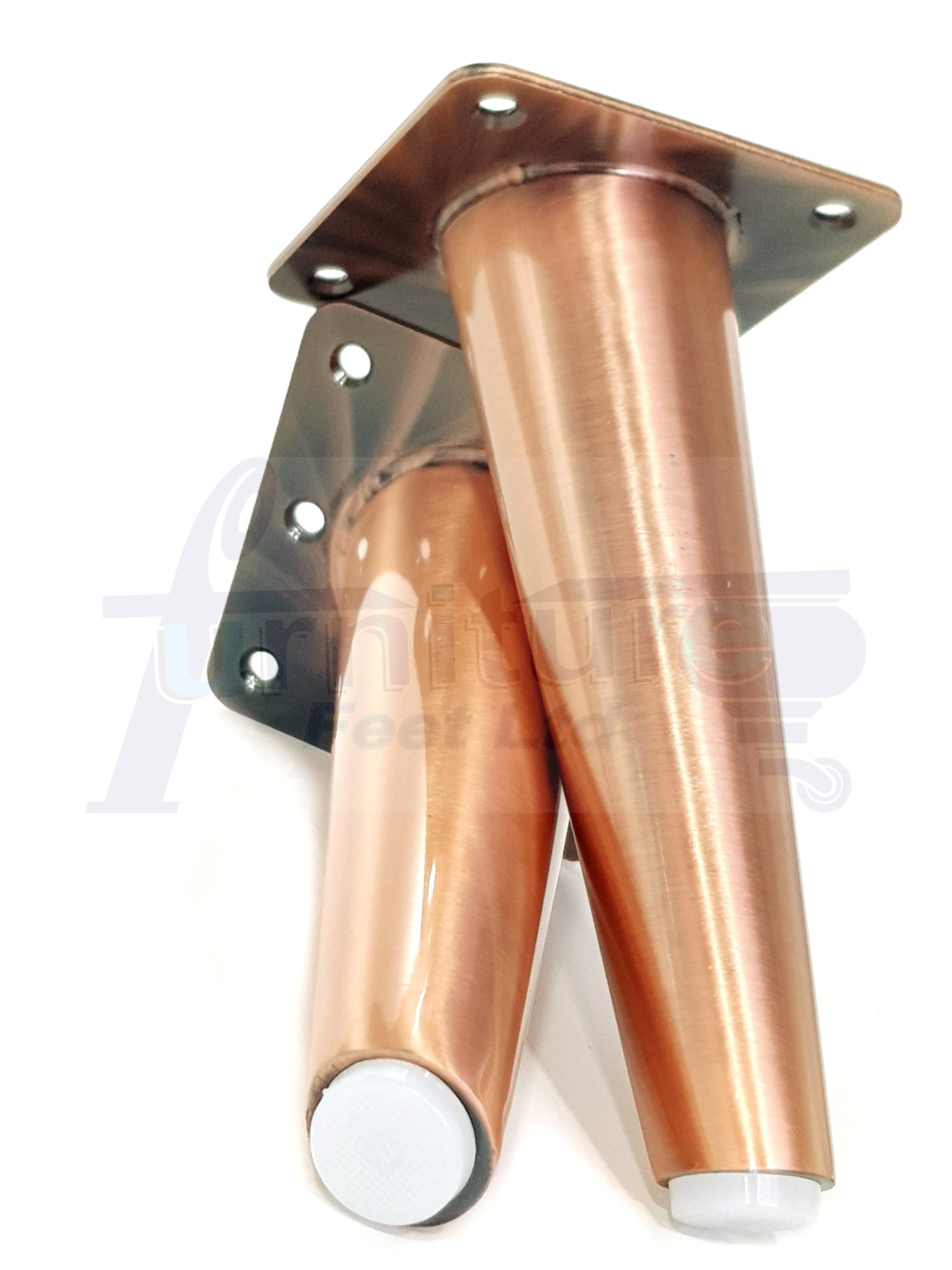 4x Metal Copper Furniture Legs 180mm High Angled Feet Sofa Chair Cabinets Beds