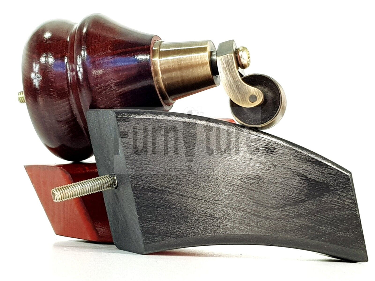 Turned Wood Furniture Feet 2 Antique Castors 140mm & 2 Curved Back Legs Sofas Chairs Stools Cabinets Beds M8