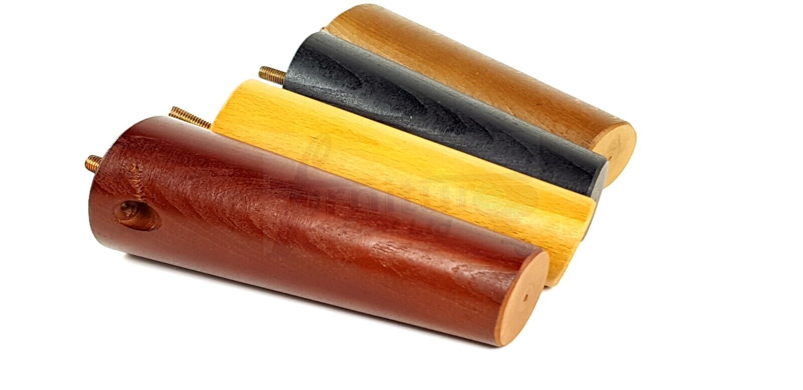 4 Solid Wood Turned Furniture Feet Replacement Mid Centry Angled Retro Legs 160mm High M8 Sofa Chairs Stools Cabinets Beds