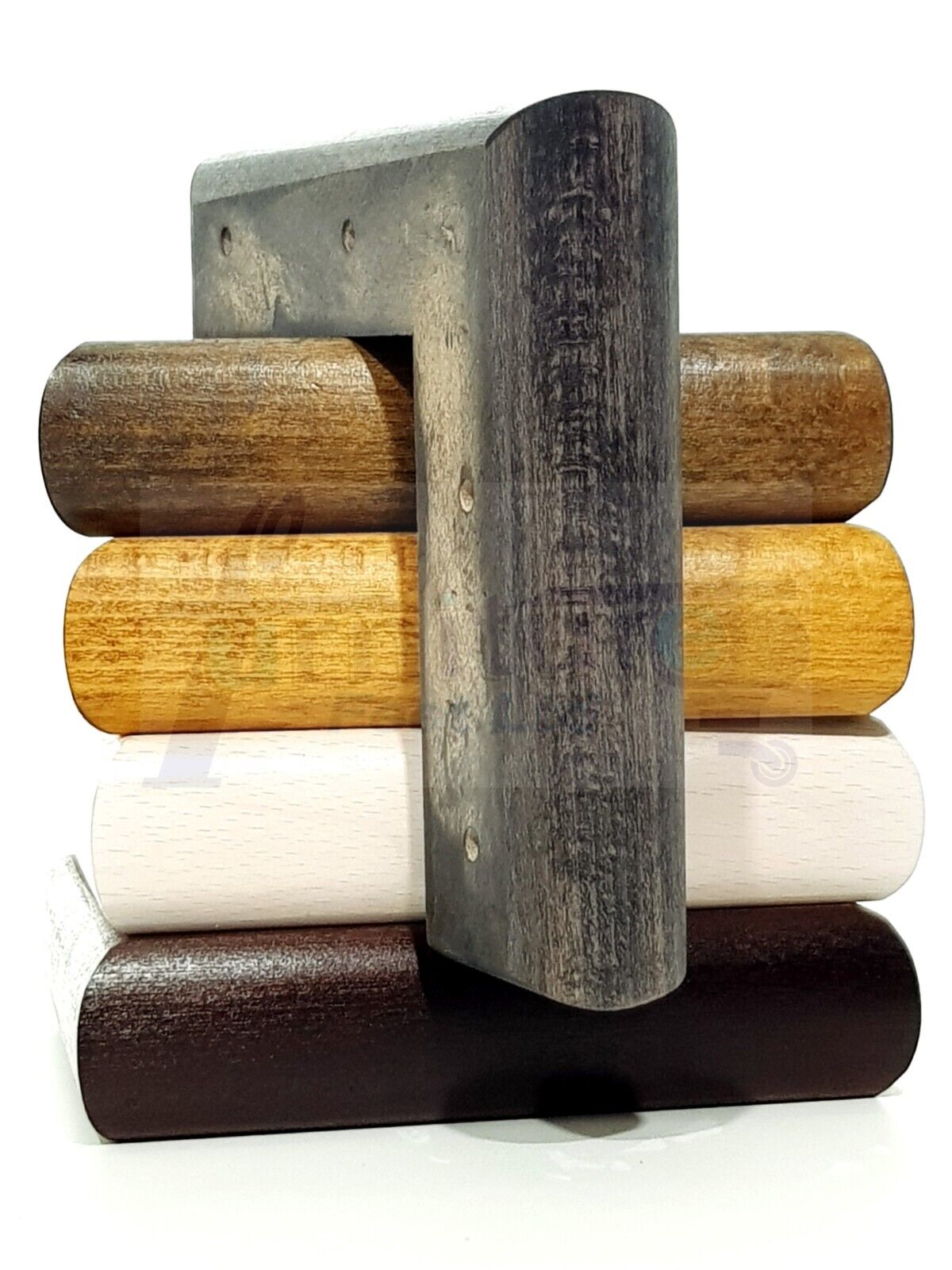 Set Of 4 Wooden Corner Furniture Feet 40mm High Replacement Sofa Chair Legs Self-Fixing: Antique Brown