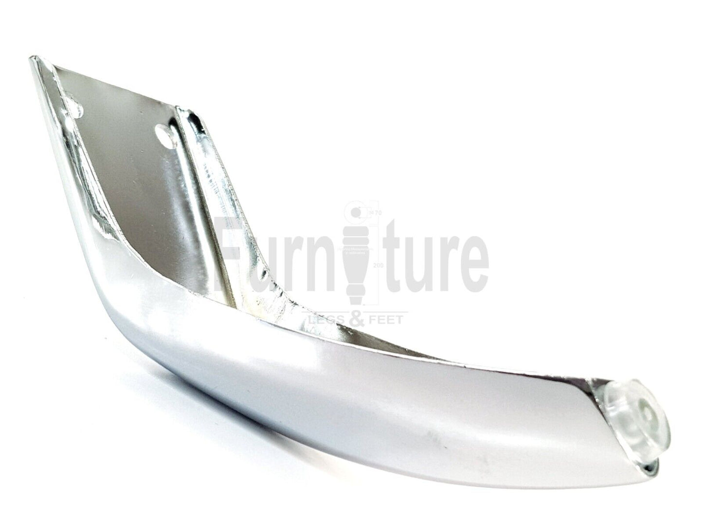 4x Chrome Metal Legs 130mm Replacement Feet Cabinet Sofa Chair Settee (Self-Fix)