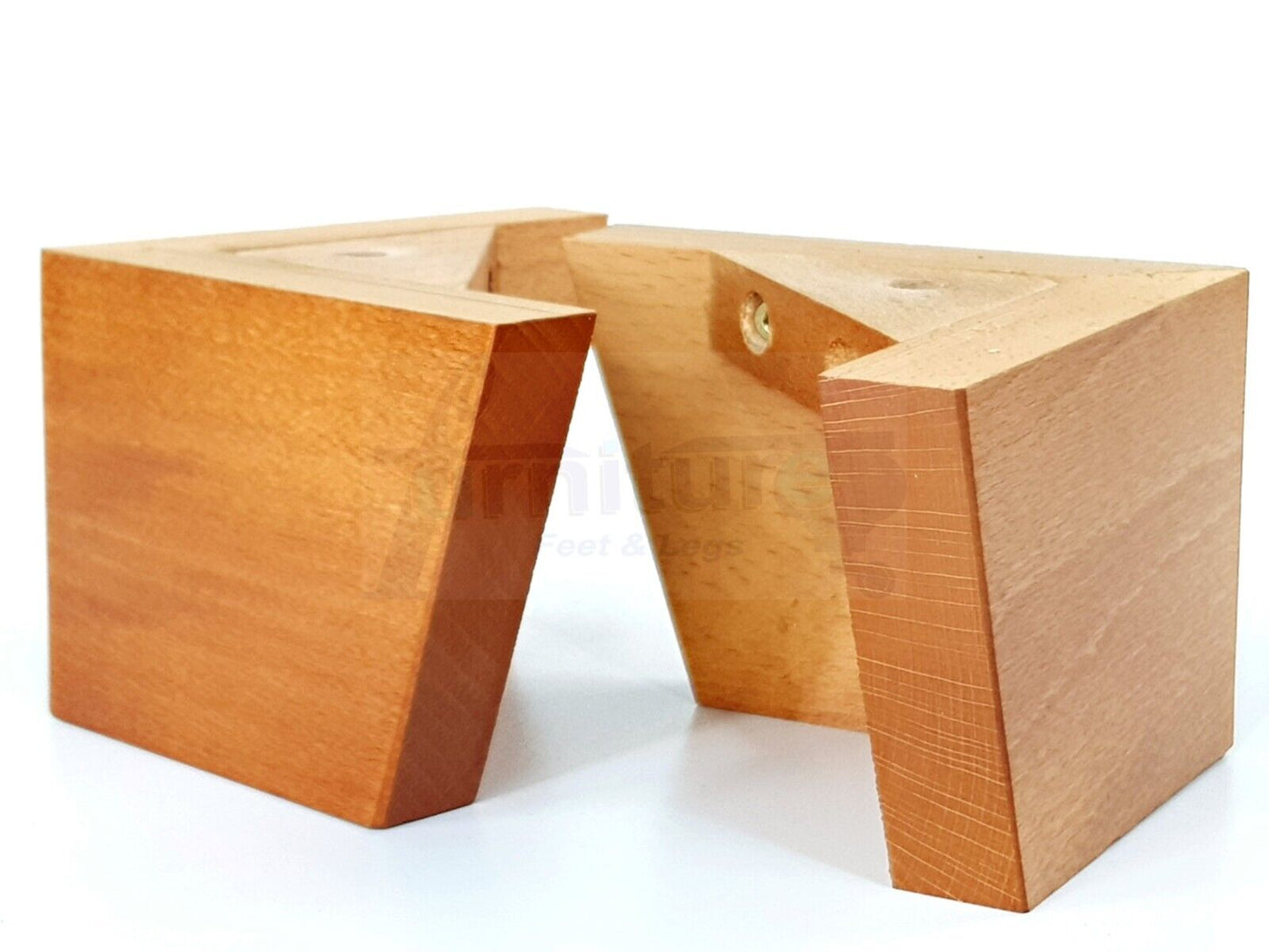 4 Solid Wood Furniture Legs Replacement Corner Feet 95mm High Multi Colours Chairs Stools Sofa Beds Settee & Cabinets Fix With Screws