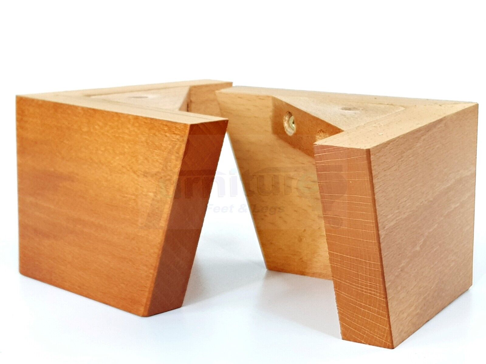 4 Solid Wood Furniture Legs Replacement Corner Feet 95mm High Multi Colours Chairs Stools Sofa Beds Settee & Cabinets Fix With Screws