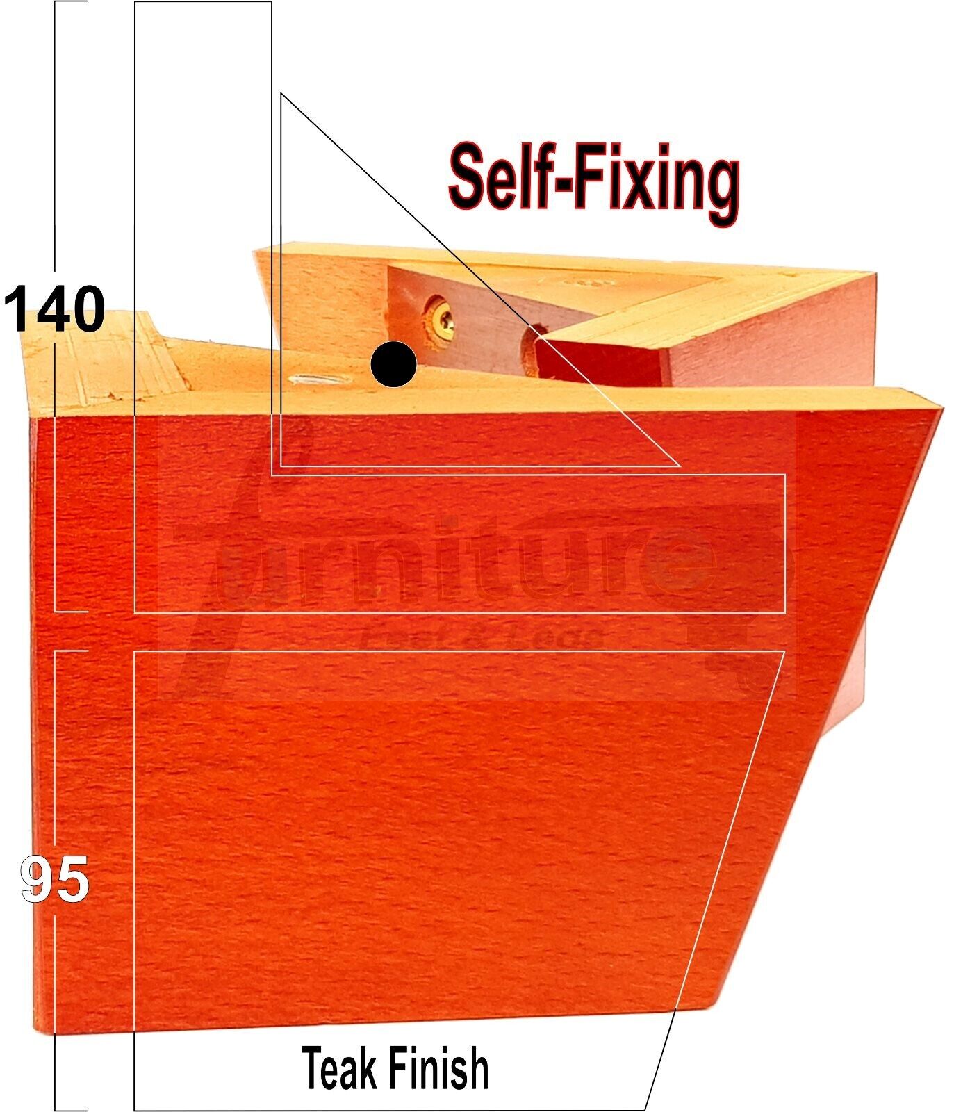 4 Solid Wood Furniture Legs Replacement Corner Feet 95mm High Multi Colours Chairs Stools Sofa Beds Settee & Cabinets Fix With Screws
