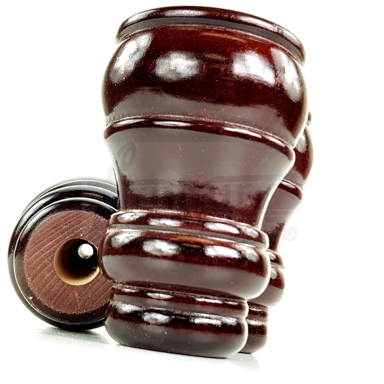 4x Replacement Turned Furniture Sofa Leg Chair Settee Feet 125mm High (Self-Fix)