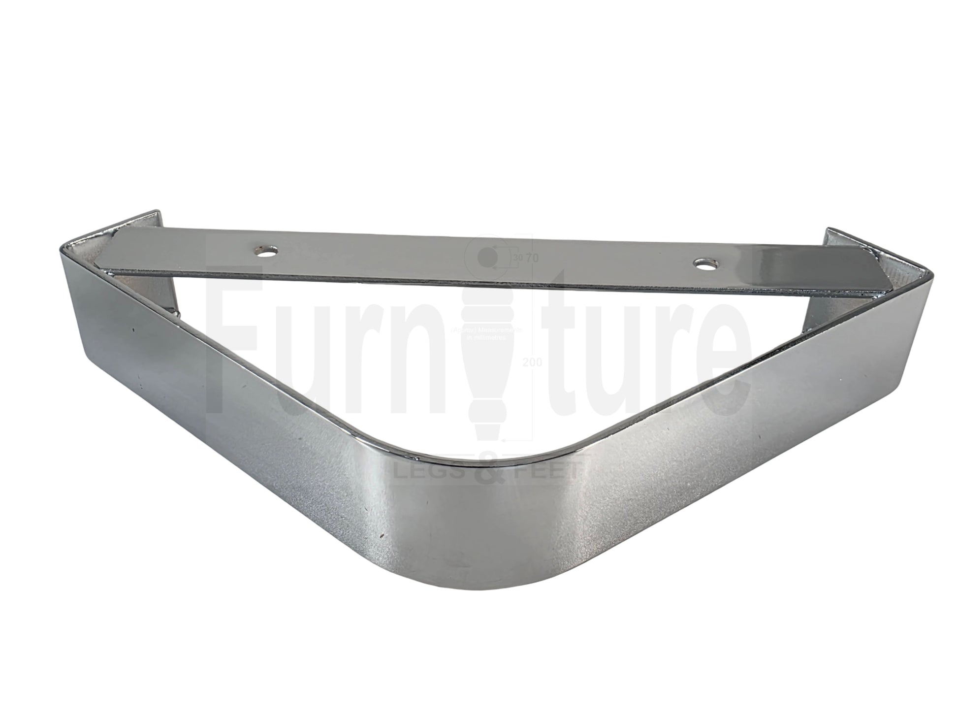 4 Metal Corner Legs Silver Replacement Furniture Feet Chrome Finish 50mm High 