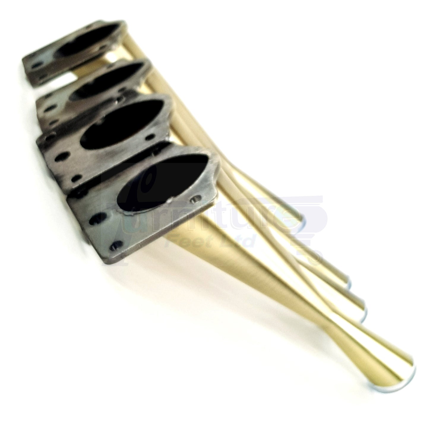 4x Metal Furniture Legs Antique Brass 170mm High Self-Fix Modern Feet Sofa Chair Cabinet Table