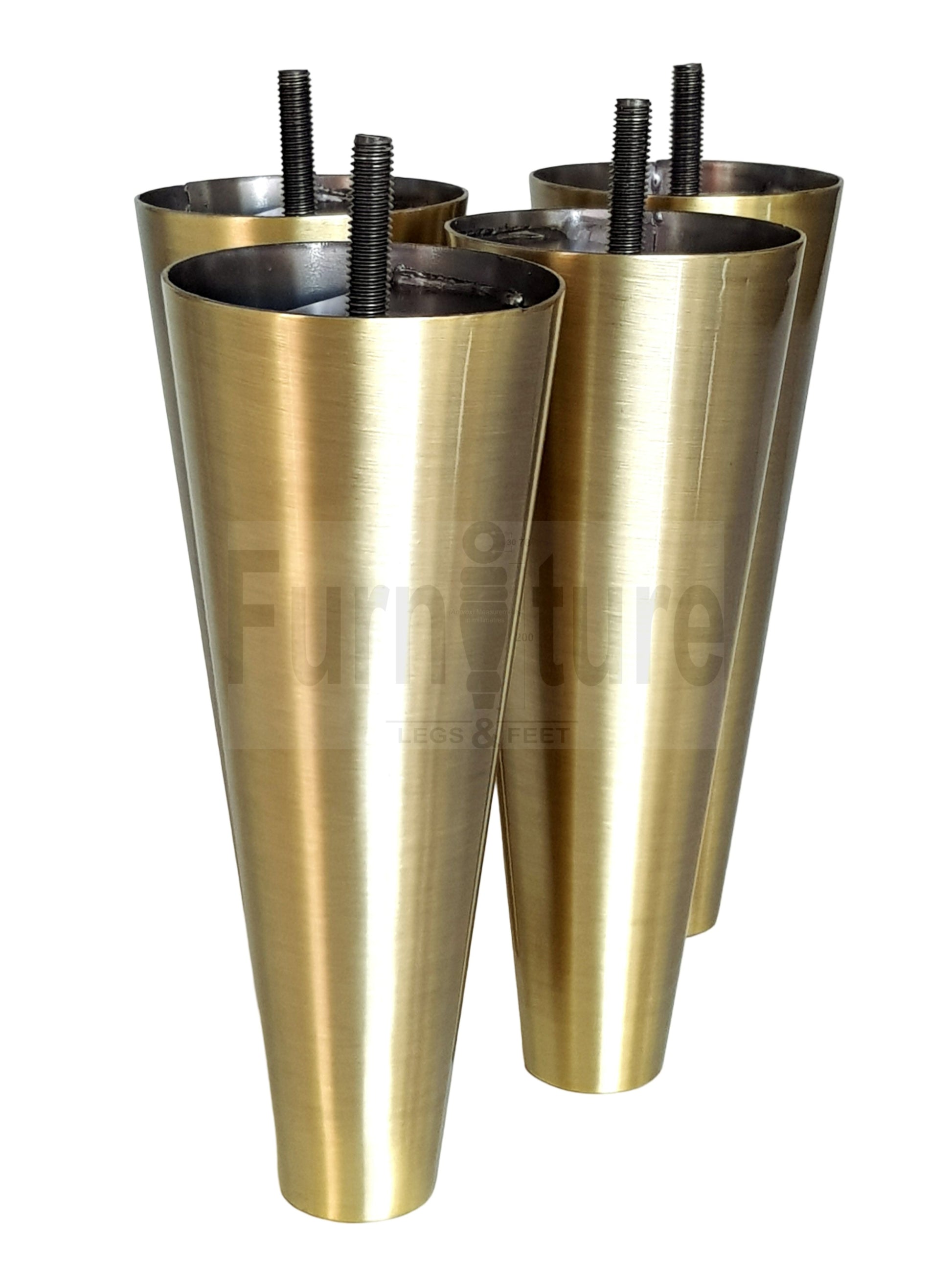 4x Metal Furniture Settee Legs Cabinet Sofa Feet 180mm High Chair Beds M8