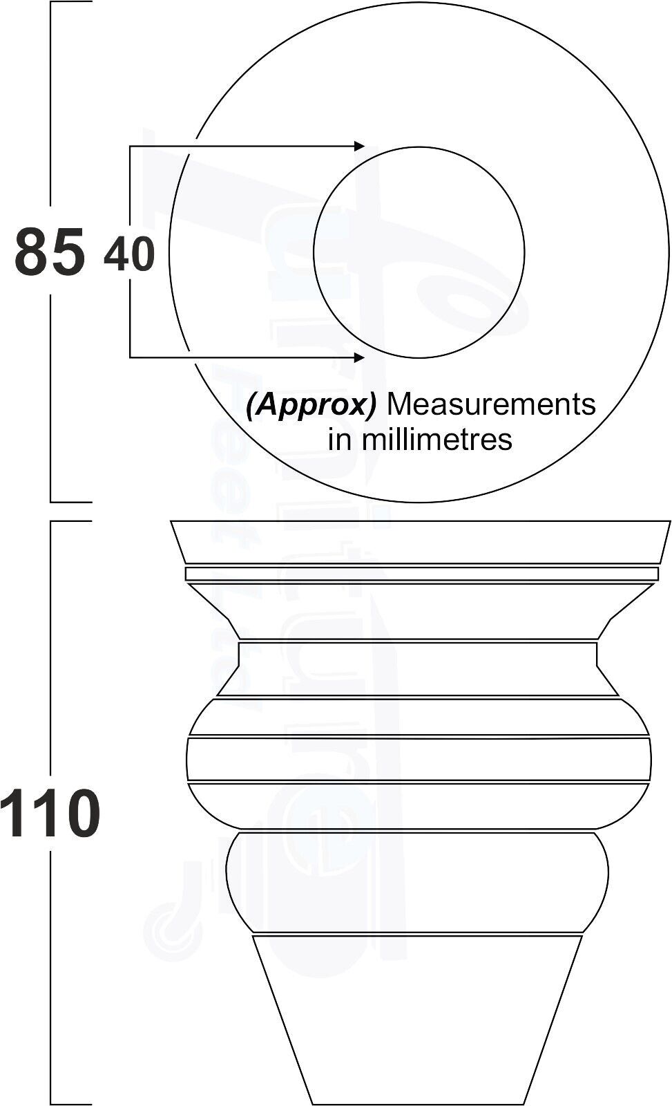 4x Turned Wood Furniture Legs Replacement Feet 110mm High Multiple Colours Chairs Stools Sofa's Beds Settee Cabinets M8