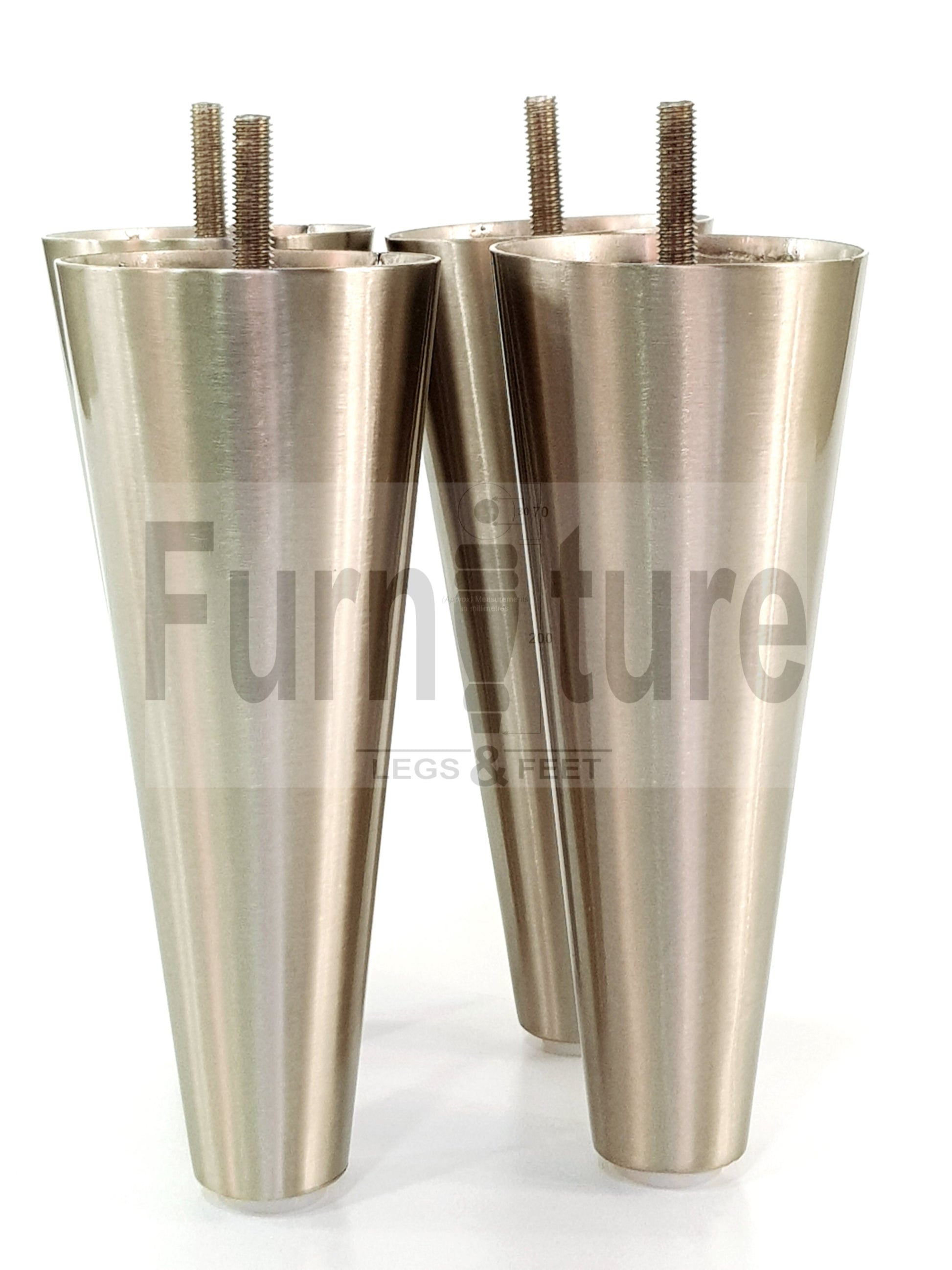 4x Metal Furniture Settee Legs Cabinet Sofa Feet 180mm High Chair Beds M8