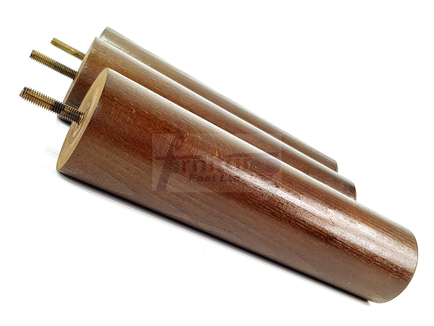 4 Furniture Legs Replacement Feet 230mm Chairs Settee & Cabinets M8 Thread Antique Brown