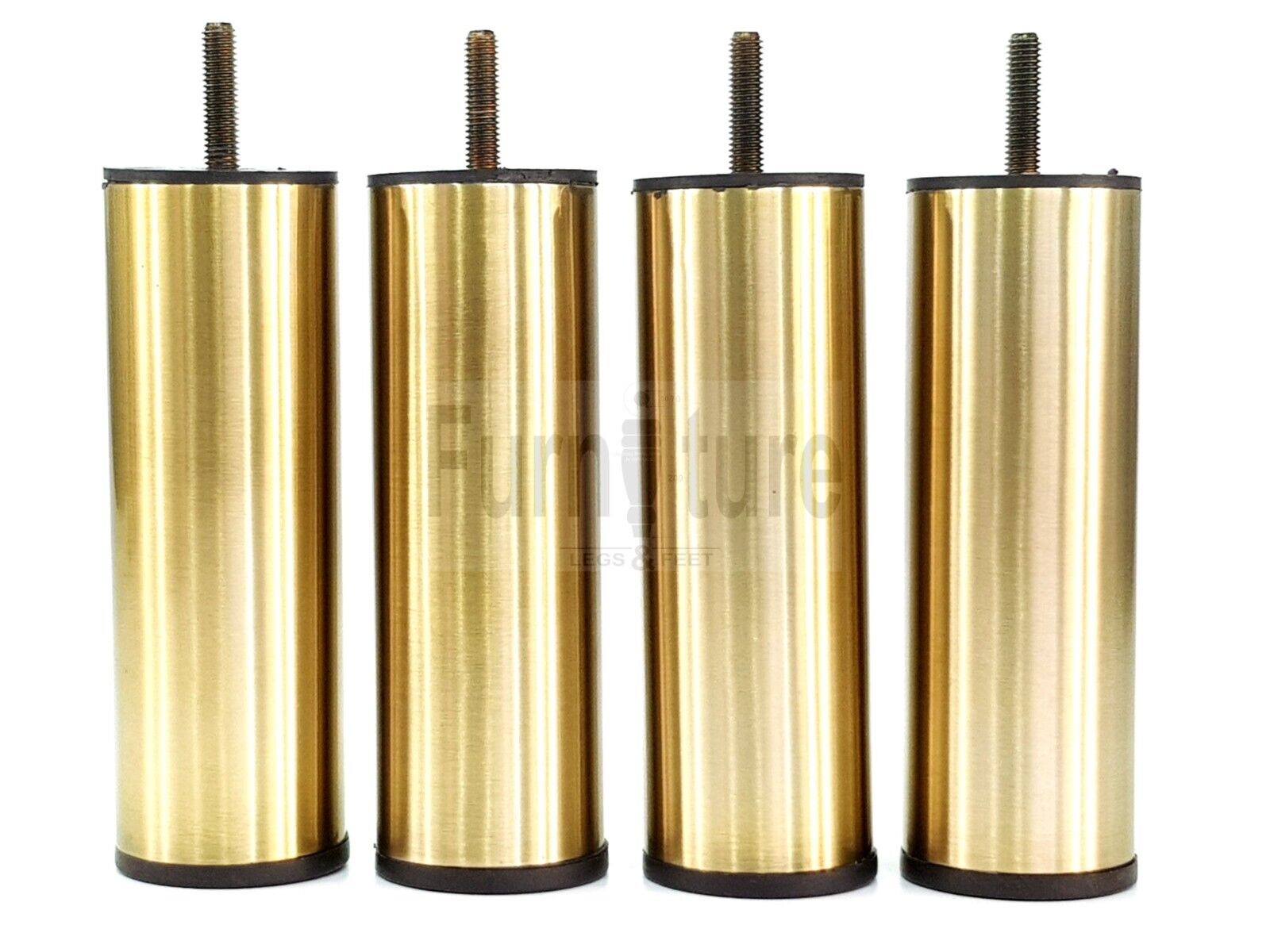 4 Metal Furniture Settee Legs Brass Feet 120mm & 150mm High Sofa Chair Beds M8