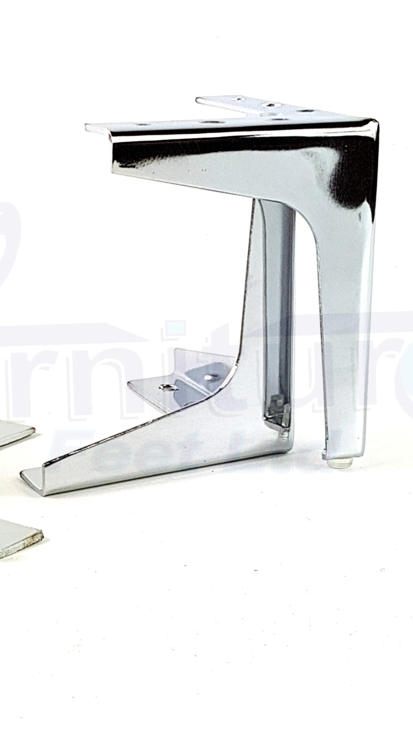 4x Metal Feet Silver Chrome Finished Furniture Metal Legs 150mm High For Sofa Chairs Stools Beds Cabinets Corner Furniture Leg Self Fixing