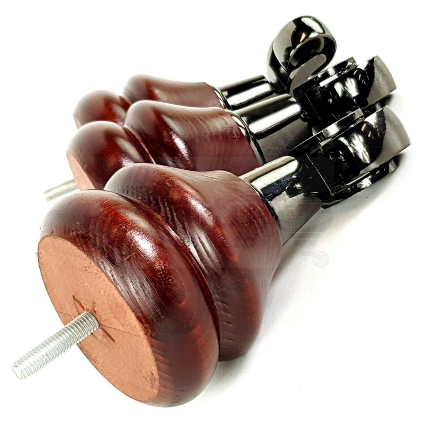 Set Of 2 Turned Furniture Wood Feet With Castors 140mm Sofas Chairs Settee Cabinets Beds M8(8mm)