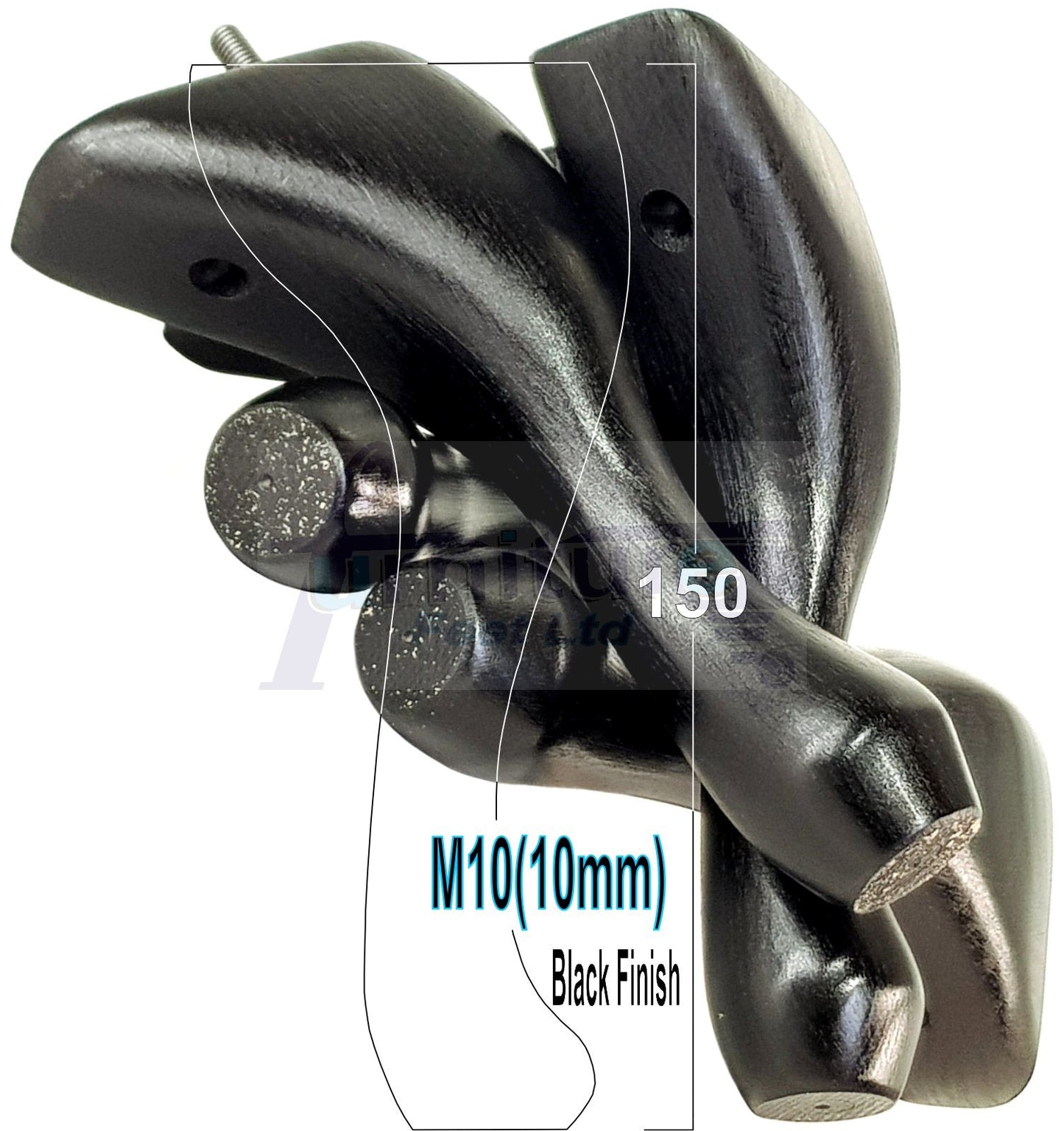 4 Solid Wood Furniture Feet 150mm High Queen Anne Replacement Legs Chairs Settees Beds Sofas M10 Thread