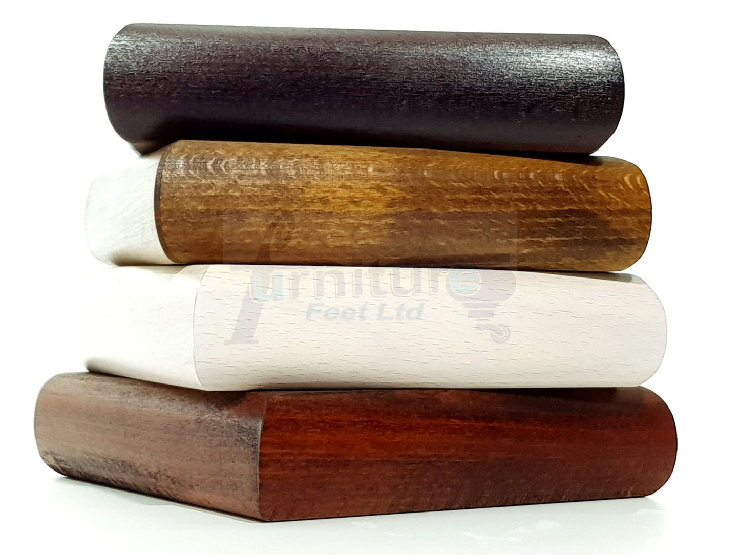 Set Of 4 Wooden Corner Furniture Feet 40mm High Replacement Sofa Chair Legs Self-Fixing: Golden Oak