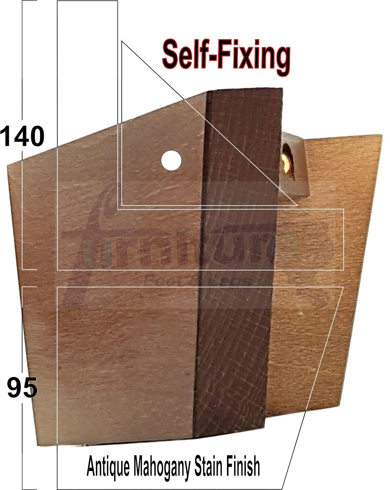 4 Solid Wood Furniture Legs Replacement Corner Feet 95mm High Multi Colours Chairs Stools Sofa Beds Settee & Cabinets Fix With Screws