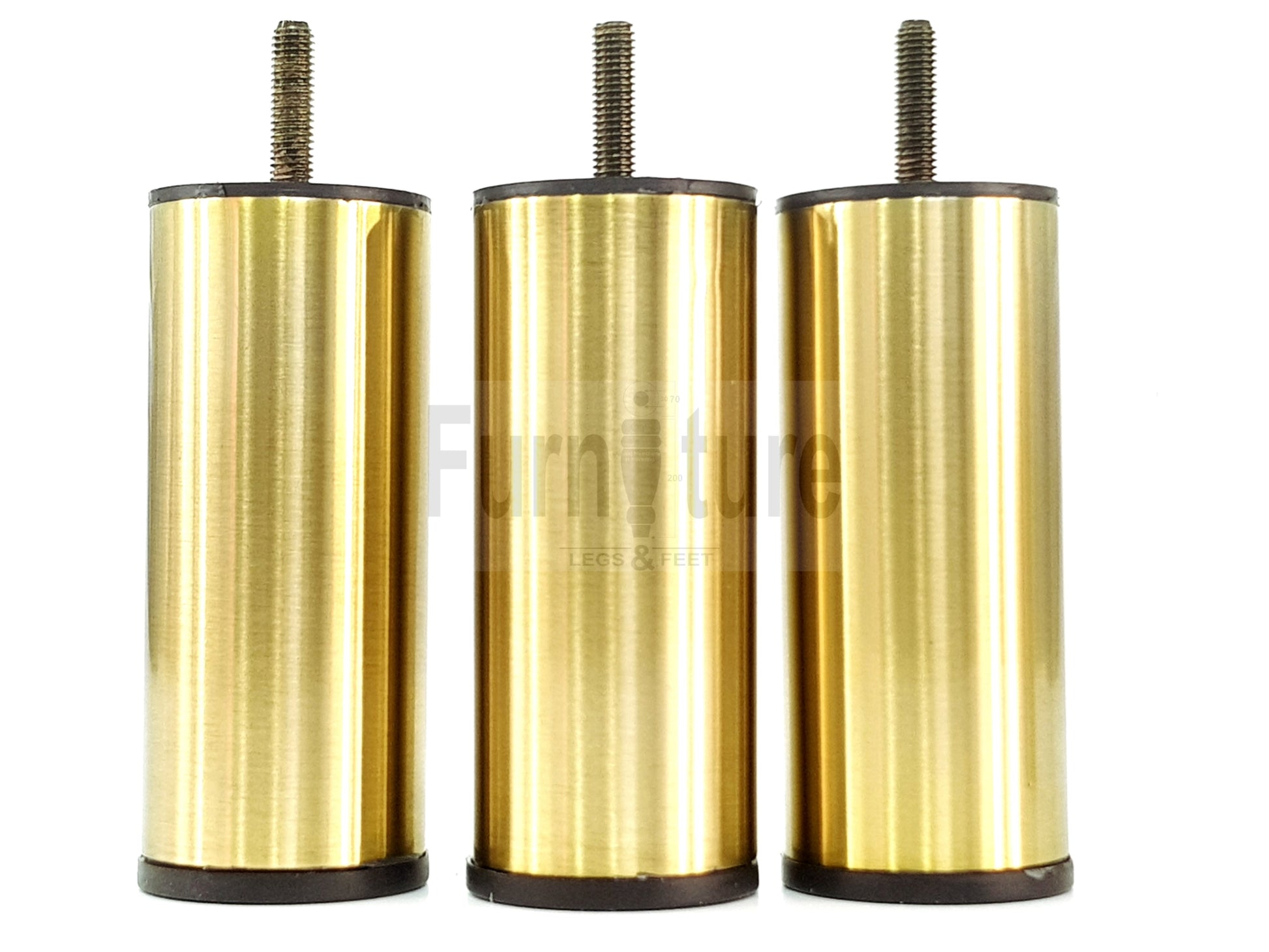 4x Metal Furniture Settee Legs Brass Feet 120mm High Sofa Chair Beds M8