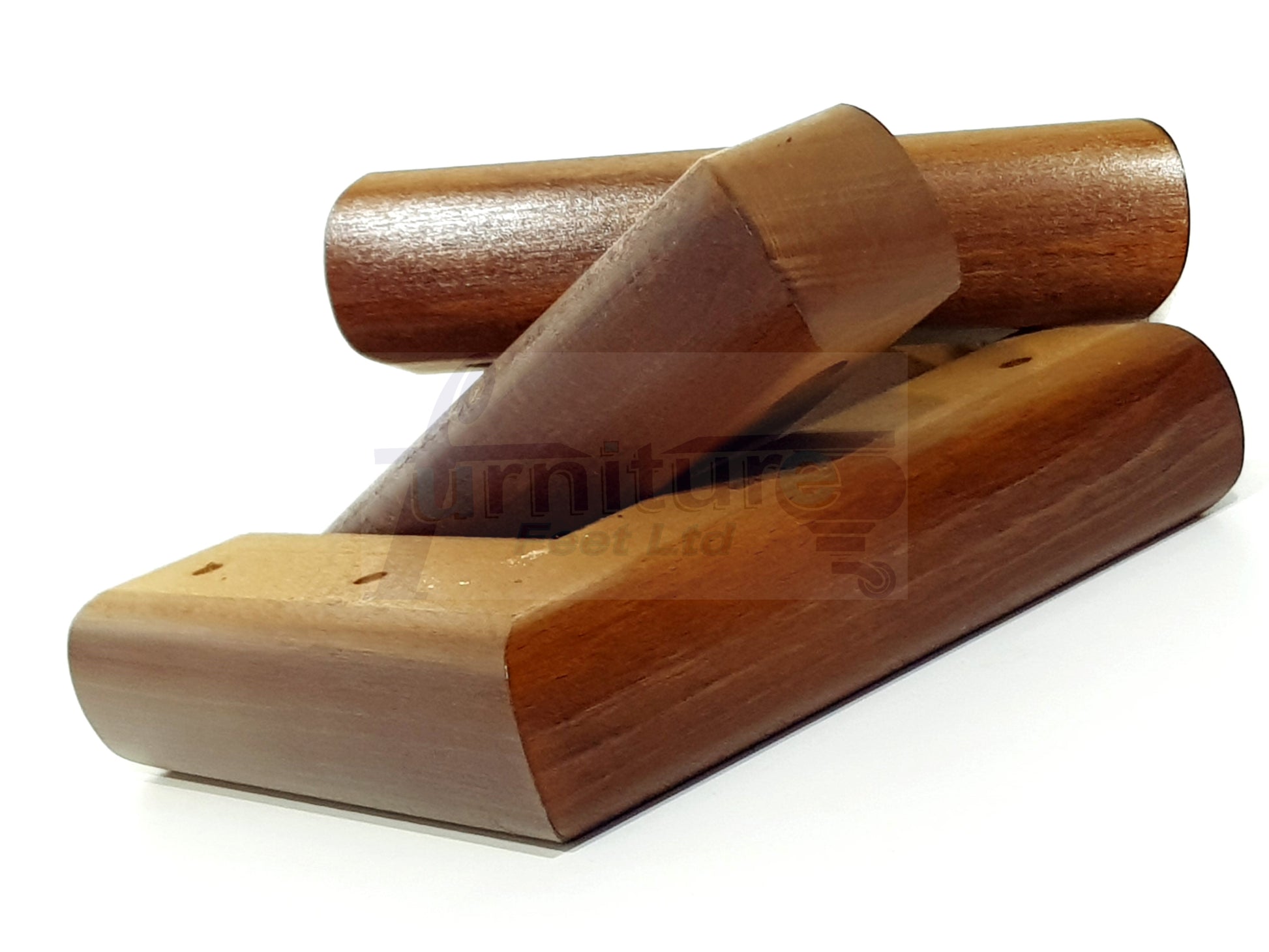 Set Of 4 Wooden Corner Furniture Feet 40mm High Replacement Sofa Chair Legs Self-Fixing: Dark Oak