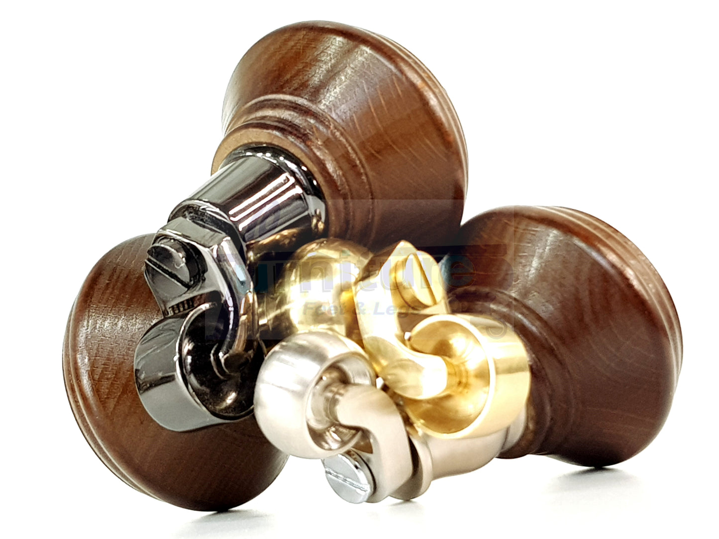 2 Castor Feet 120mm High Wood Turned Replacement Furniture Legs Antique Brown With Wheels Chairs Stools Sofa Beds Cabinets M8