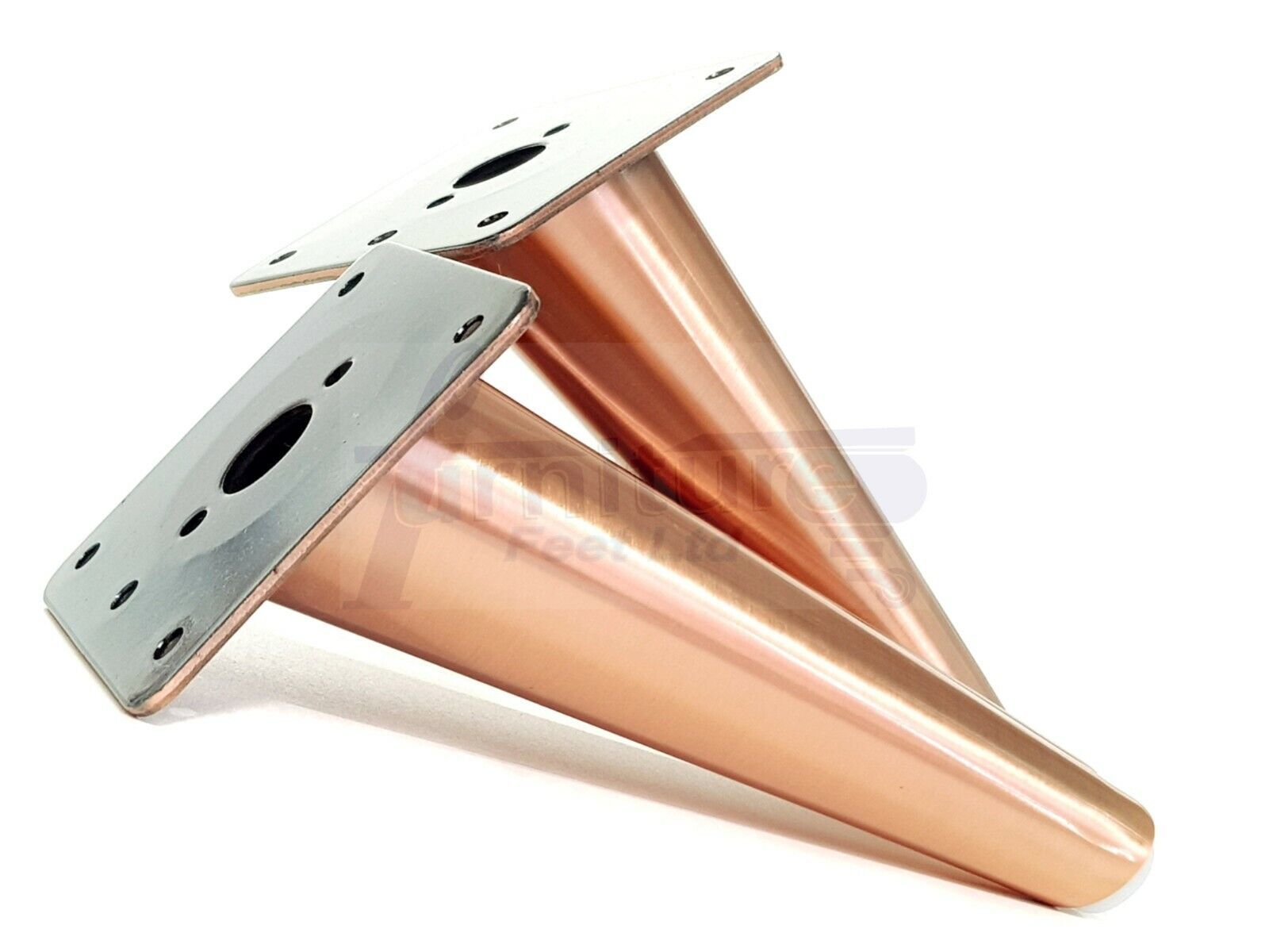 4 Chrome Metal Furniture Legs 180mm High Angled Feet Sofa Chair Cabinets Beds