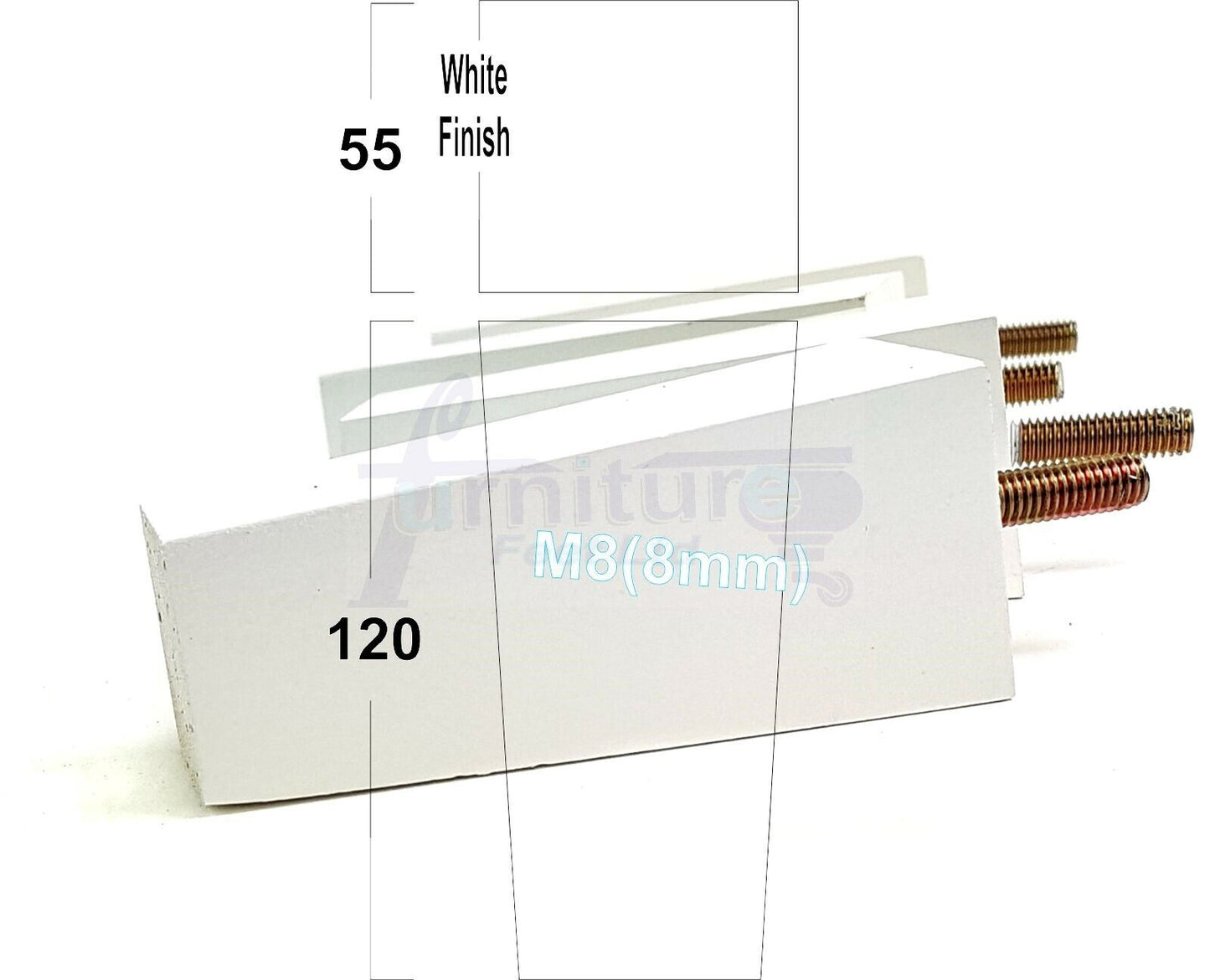 4x Solid Wood Furniture Legs Chair Settee Replacement Feet 120mm High 8mm Thread