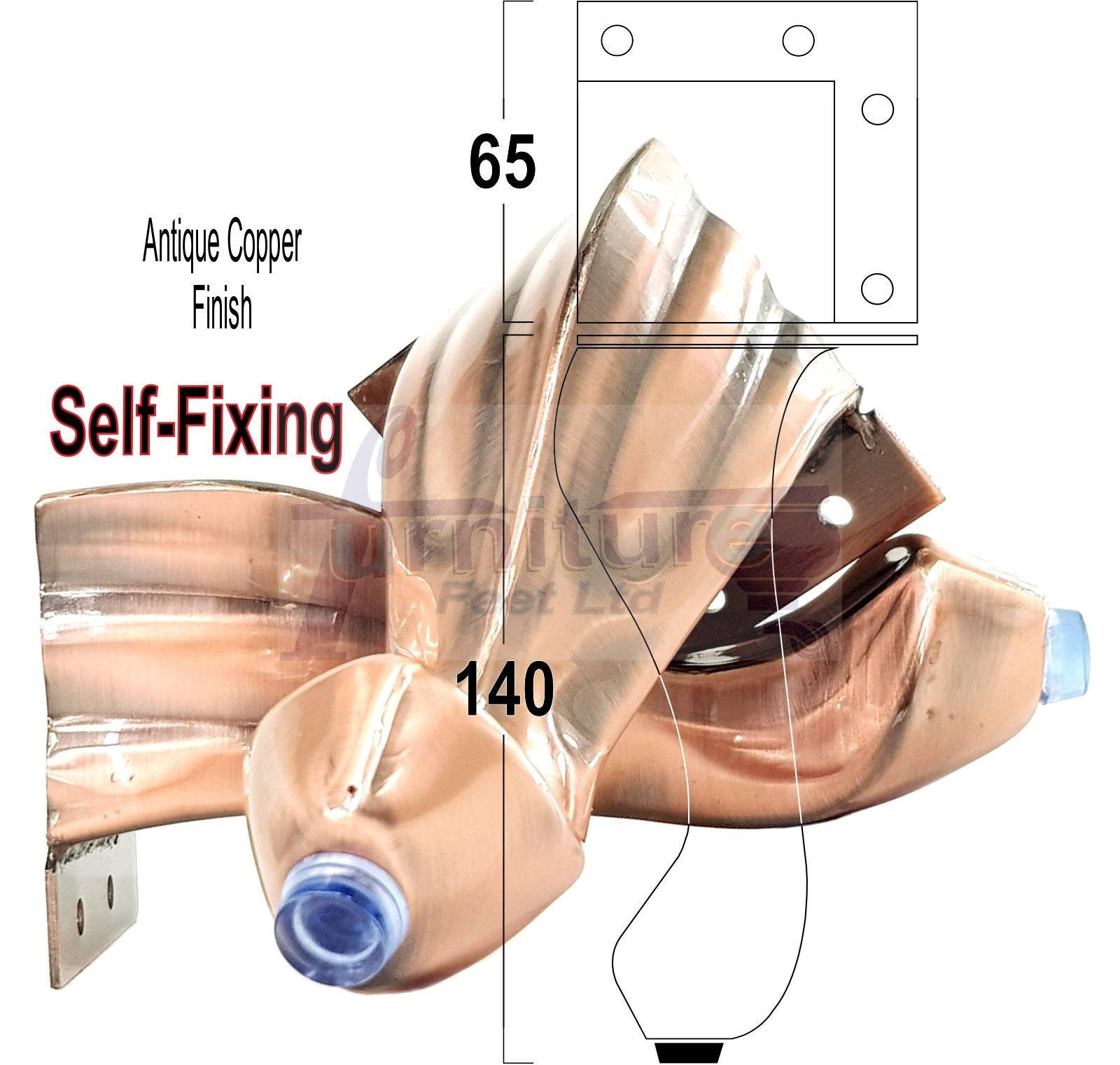 4x Antique Metal Queen Anne Feet 140mm High Furniture Legs Sofa Chair Cabinet Stool Bed