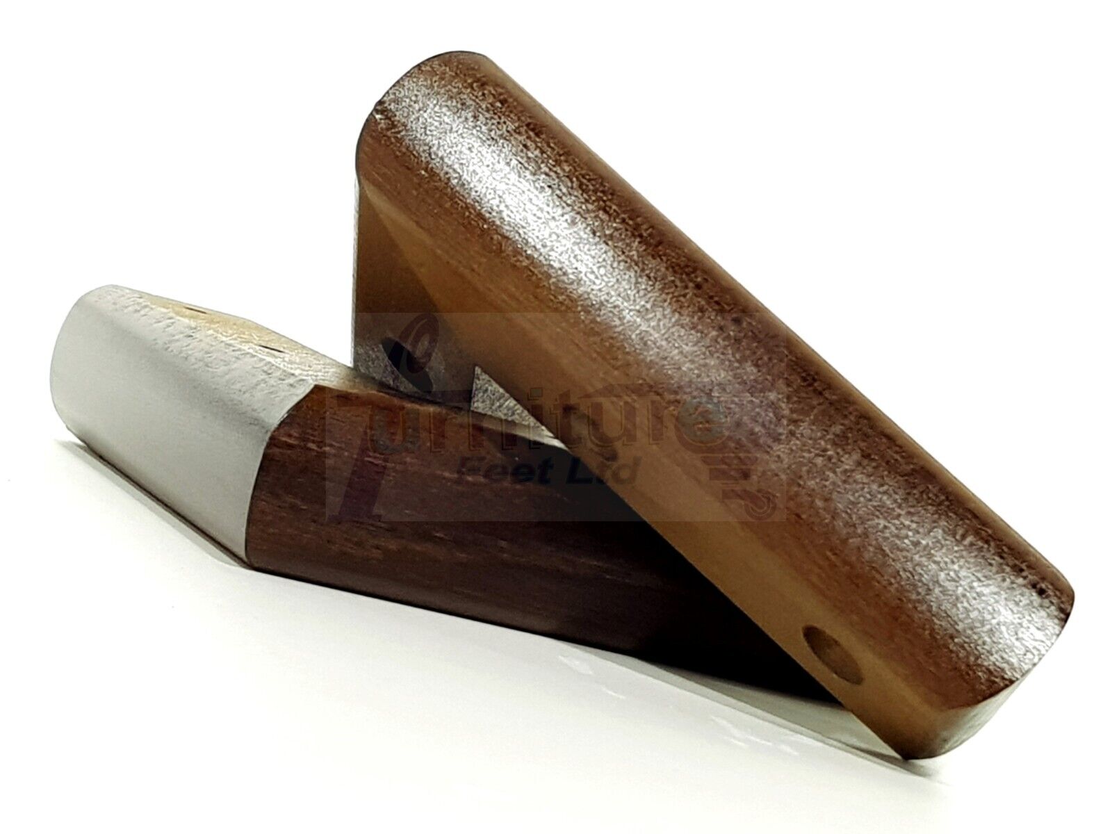 Set Of 4 Wooden Corner Furniture Feet 40mm High Replacement Sofa Chair Legs Self-Fixing: Antique Brown