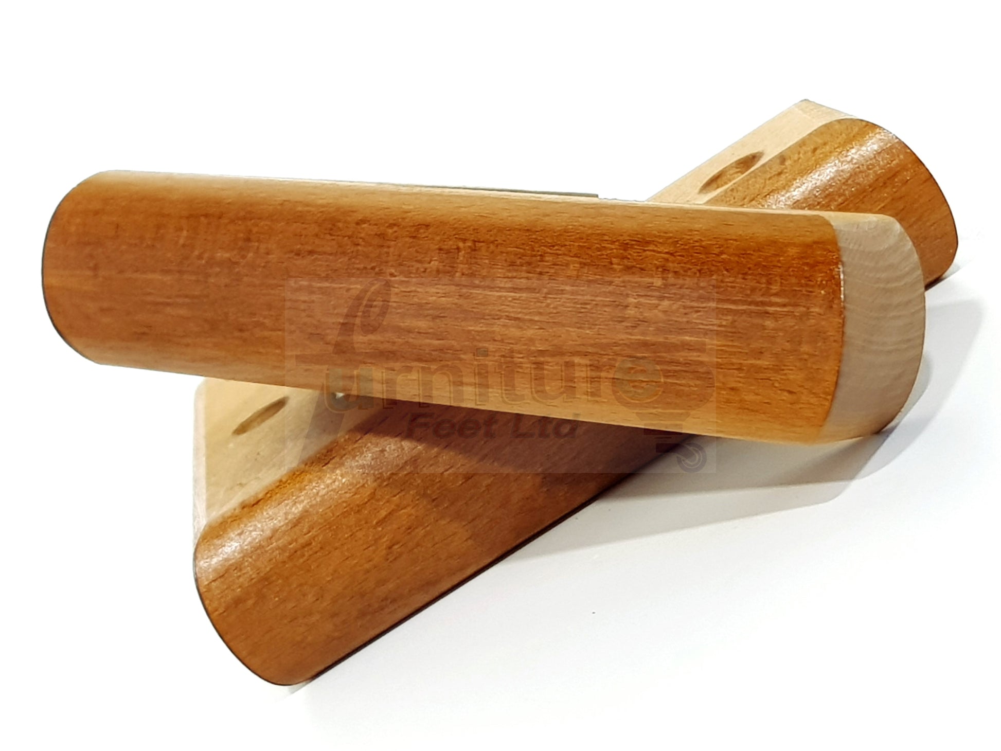 Set Of 4 Wooden Corner Furniture Feet 40mm High Replacement Sofa Chair Legs Self-Fixing: Golden Oak