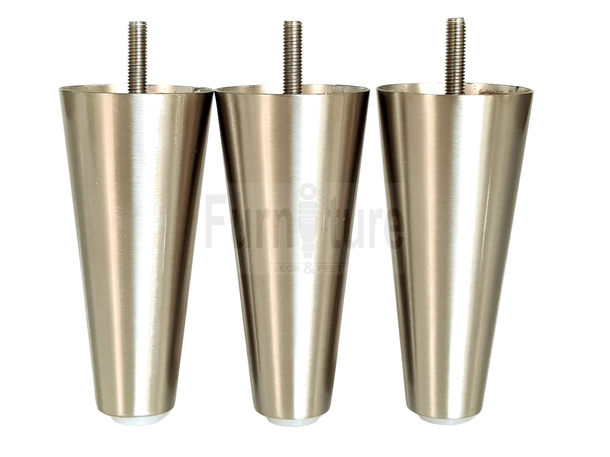4x Metal Chrome Furniture Settee Legs Cabinet Sofa Feet 130mm High Chair Beds M8