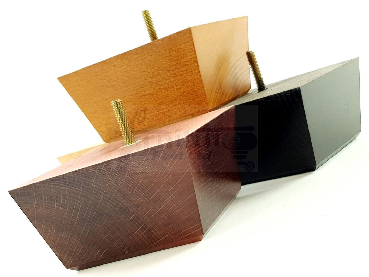 4x Square Wood Sofa Legs 60mm High Replacement Furniture Feet Chairs Cabinets M8