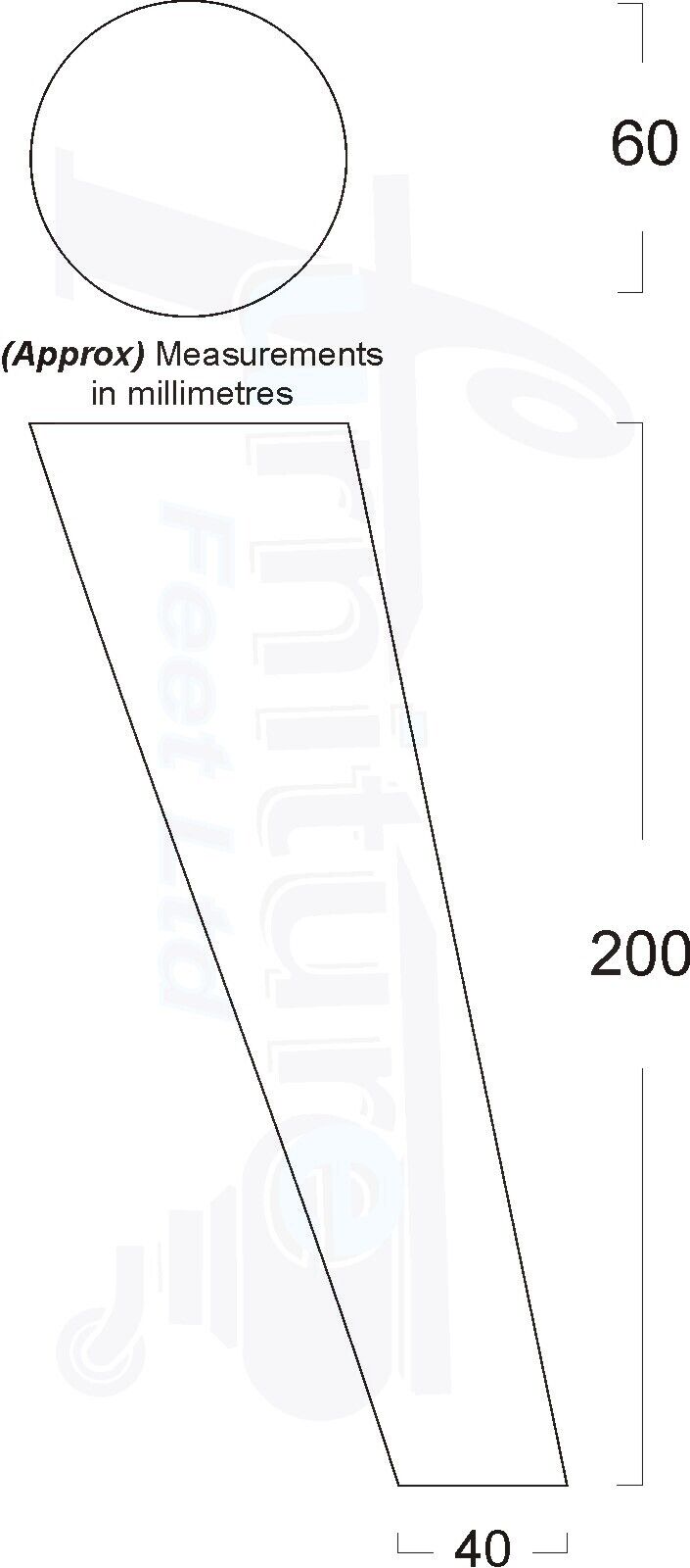 4 Solid Wood Turned Furniture Feet Replacement Mid Centry Angled Retro Legs 200mm High M8 Sofa Chairs Stools Cabinets Beds