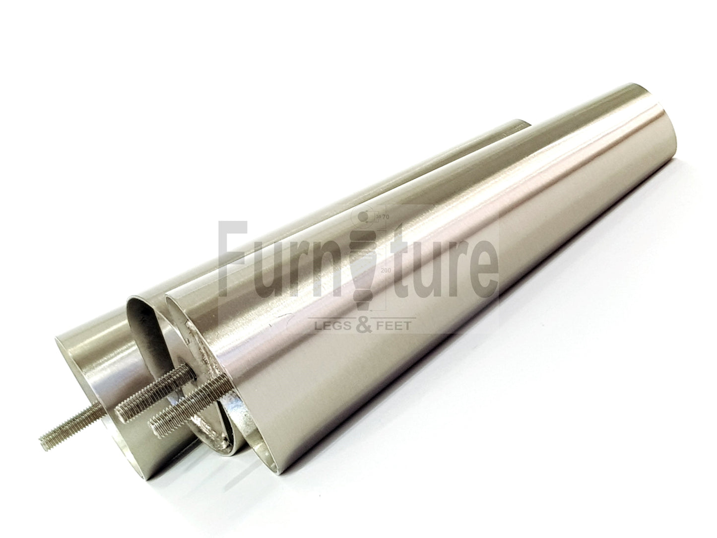 4x Metal Brushed Chrome Furniture Settee Legs Cabinet Sofa Feet 180mm High Chair Beds M8