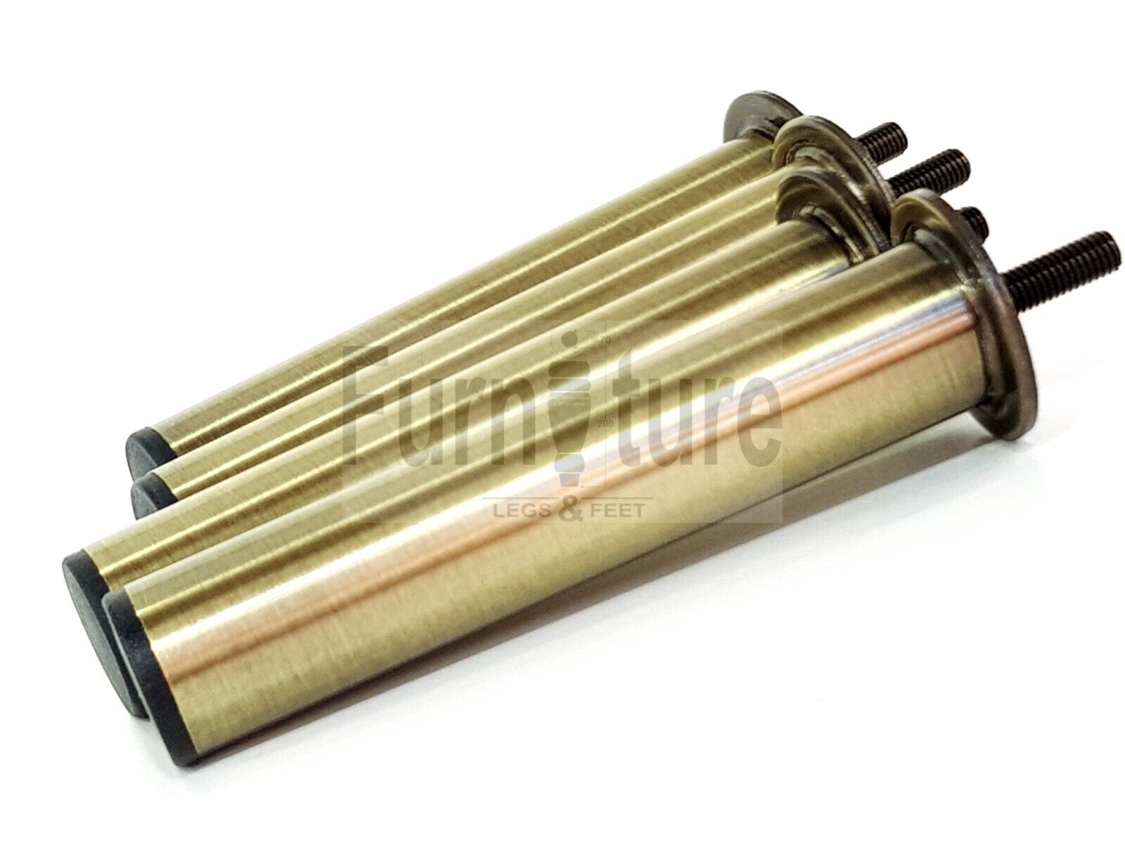 4 Metal Furniture Sofa Legs 150mm High Chair Feet Settee Cabinets Brush Brass M8