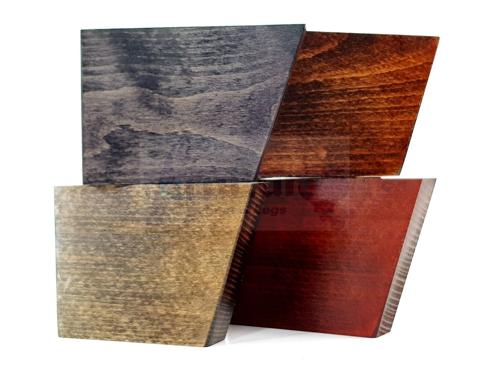 4 Solid Wood Furniture Legs Replacement Corner Feet 95mm High Multi Colours Chairs Stools Sofa Beds Settee & Cabinets Fix With Screws