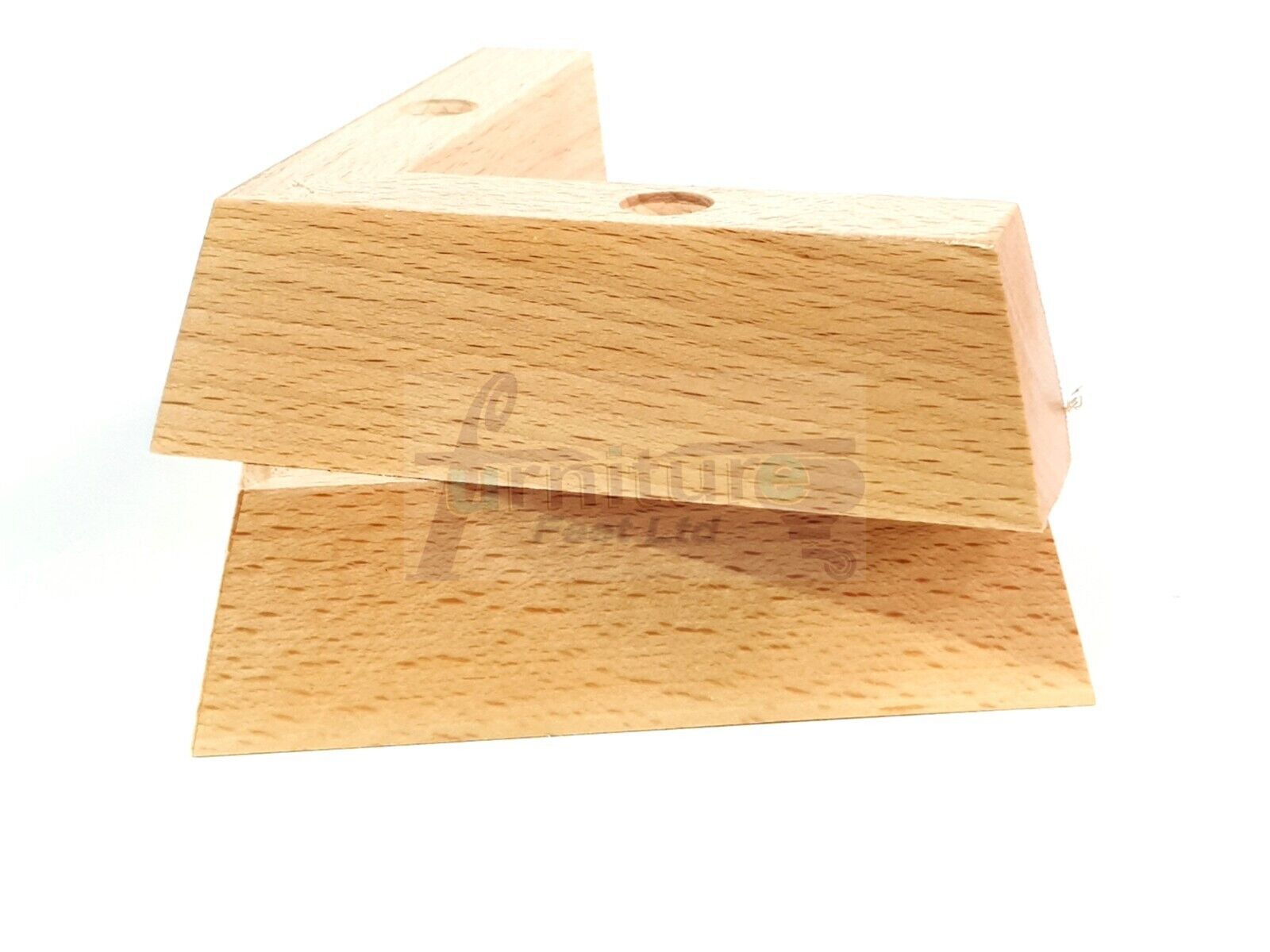 4 Wood Corner Furniture Feet 40mm High Replacement Sofa Chair Legs (Self Fix)