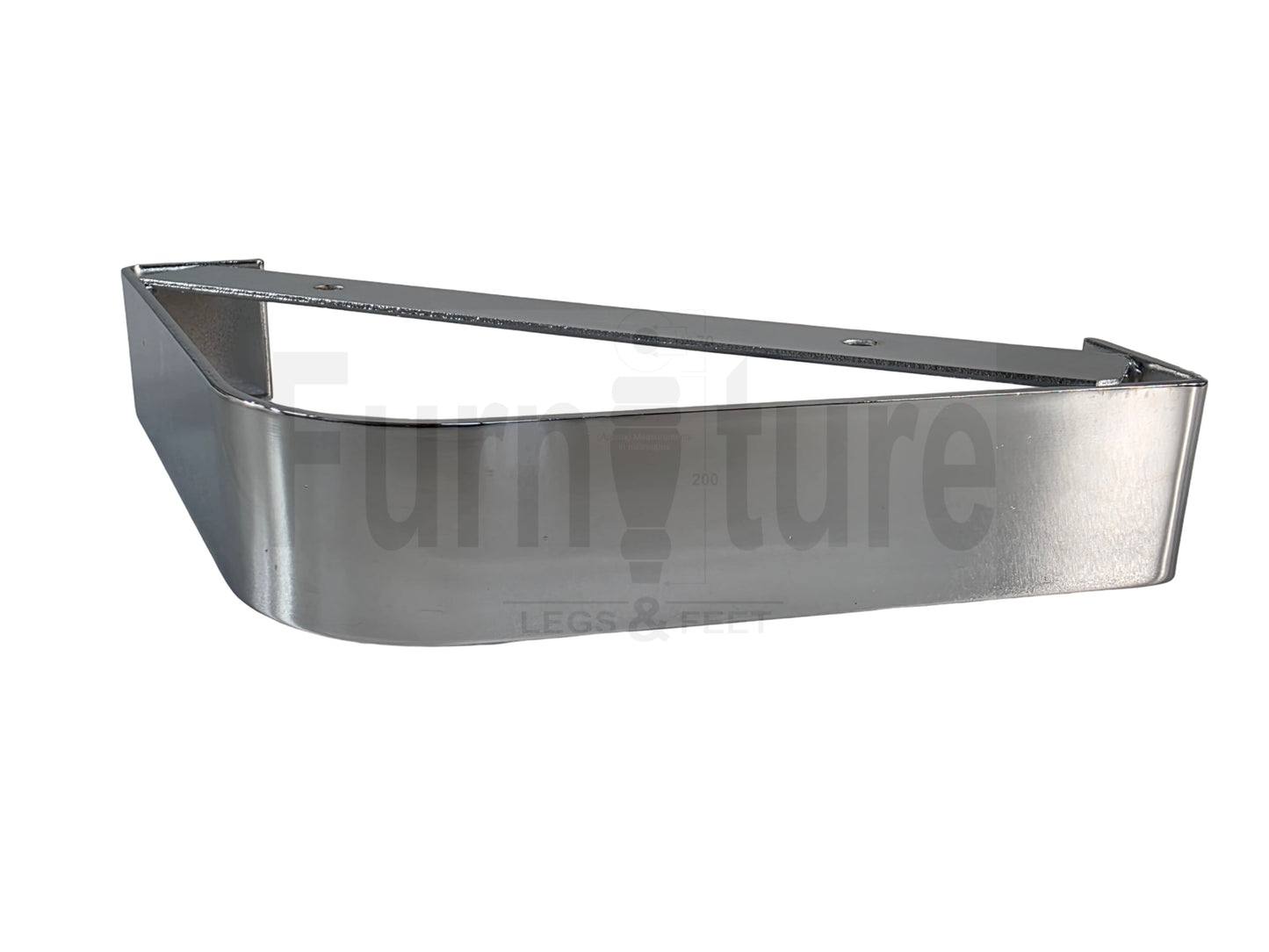 4 Metal Corner Legs Silver Replacement Furniture Feet Chrome Finish 50mm High 