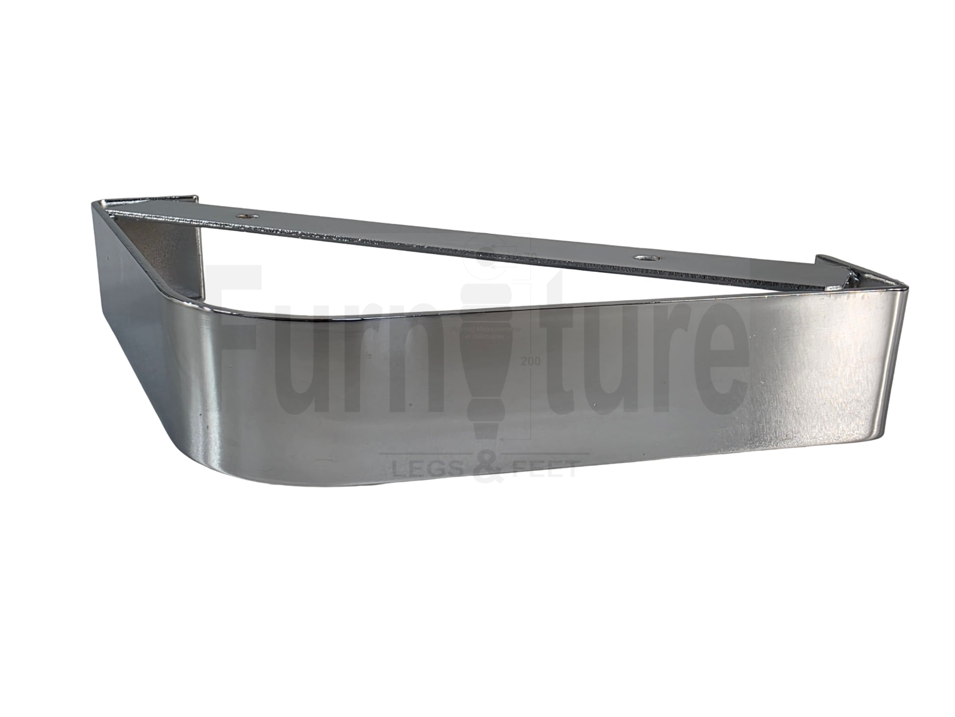 4 Metal Corner Legs Silver Replacement Furniture Feet Chrome Finish 50mm High 