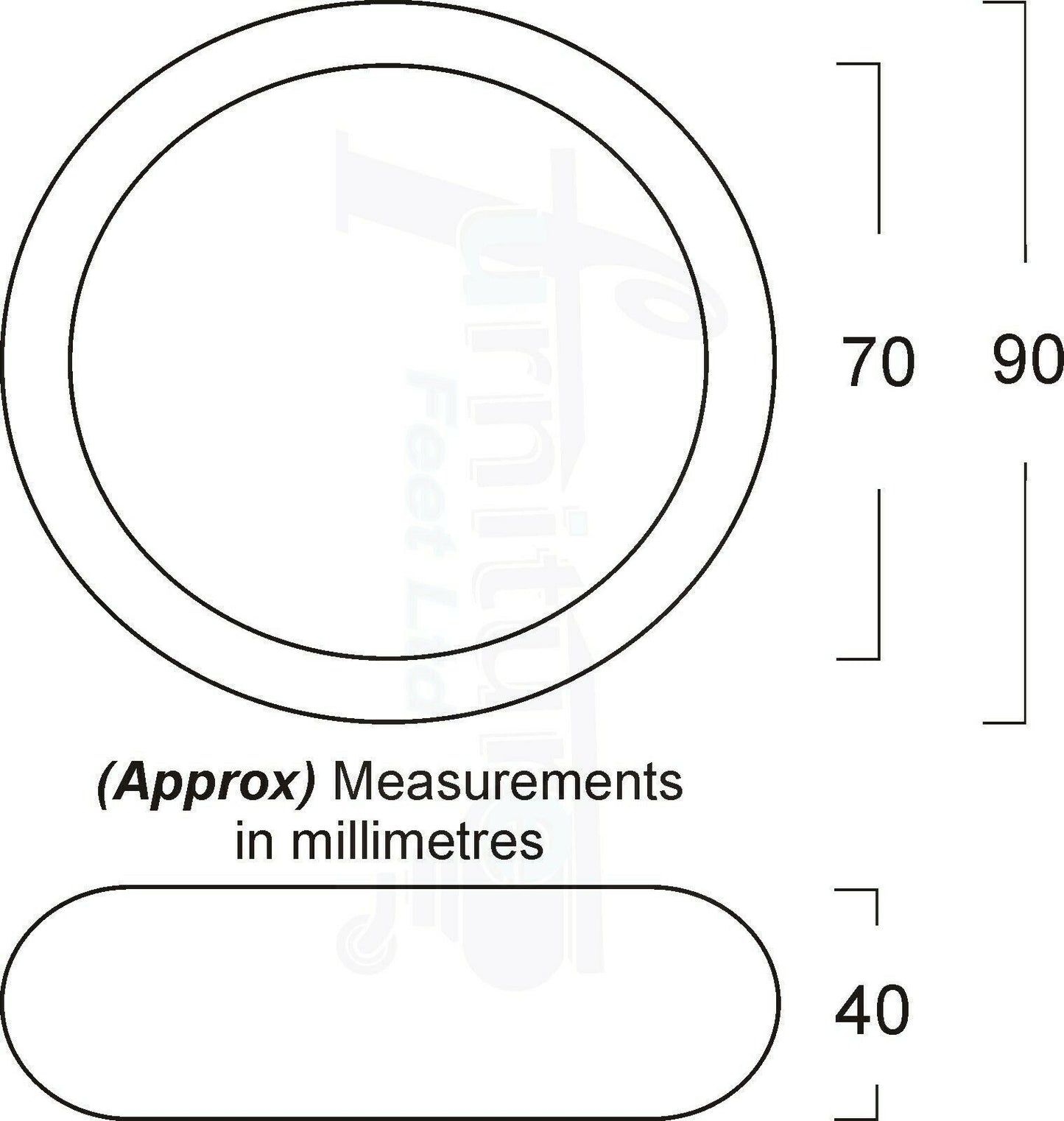 4 Solid Wood Bun Feet Replacement Furniture Legs 40mm High For Chairs Sofa's Beds Settee M10 Thread